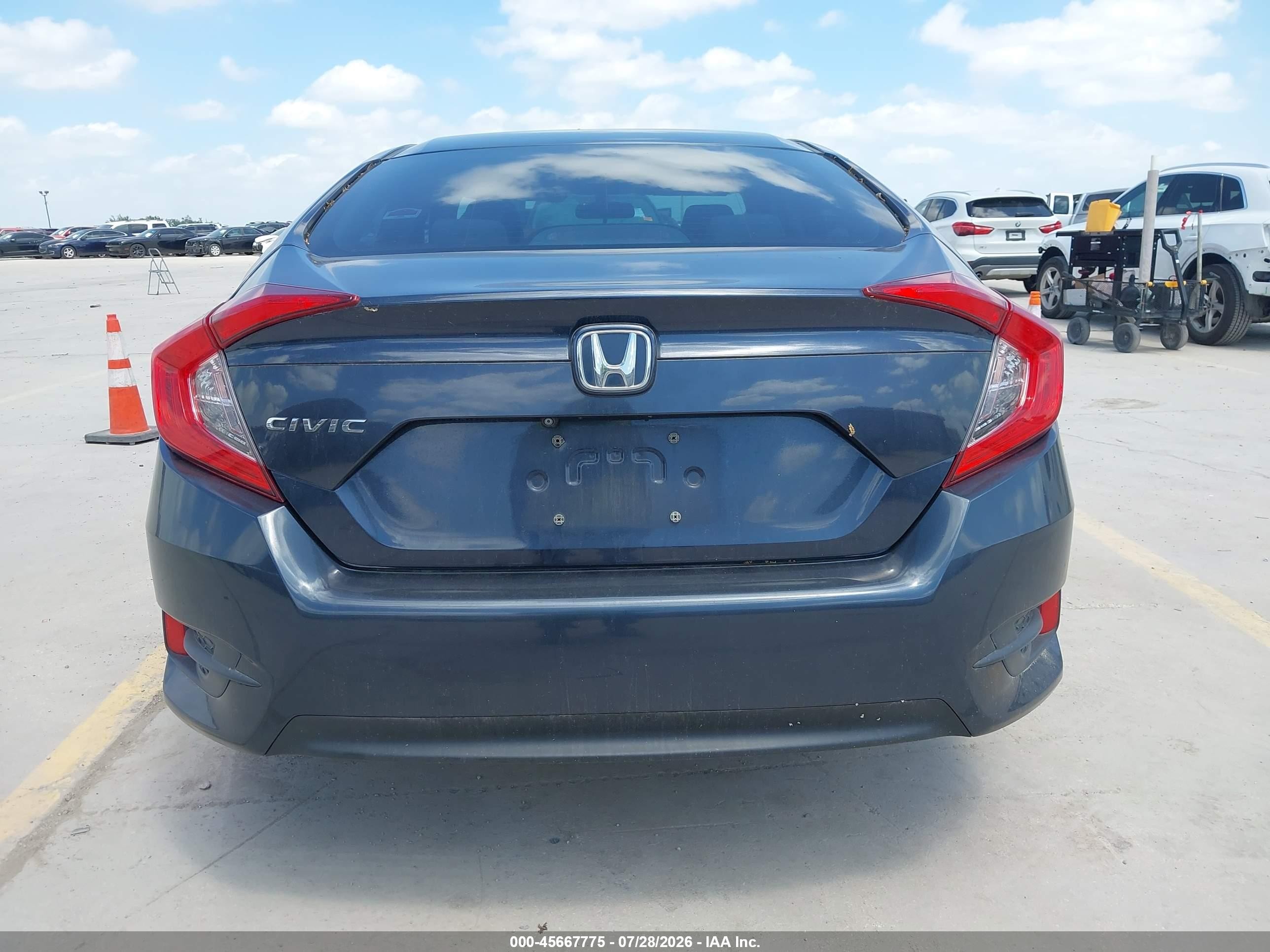 2016 Honda Civic Lx Gray vin: 19XFC2F53GE072053