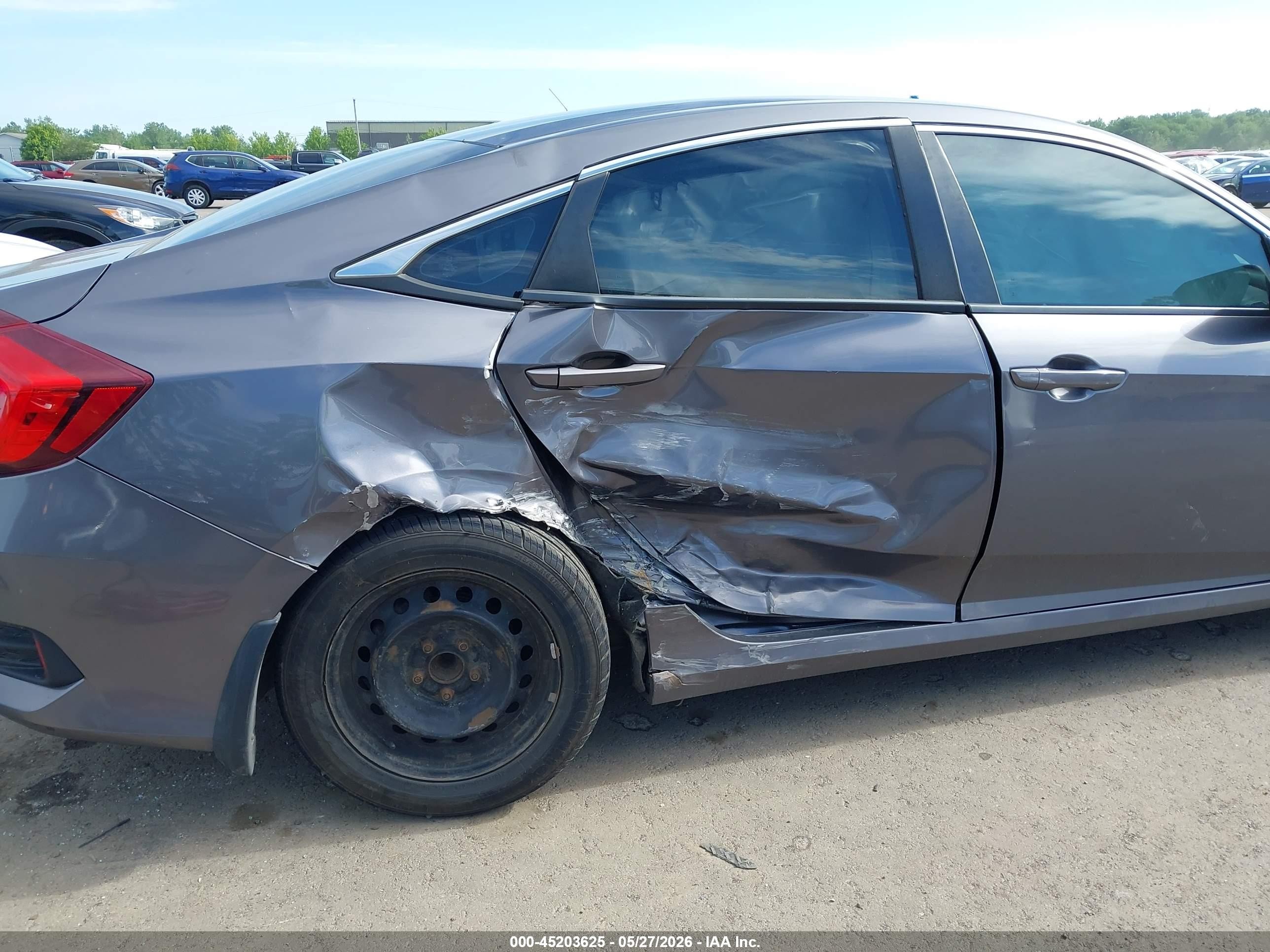2017 Honda Civic Lx Серый vin: 19XFC2F53HE069395