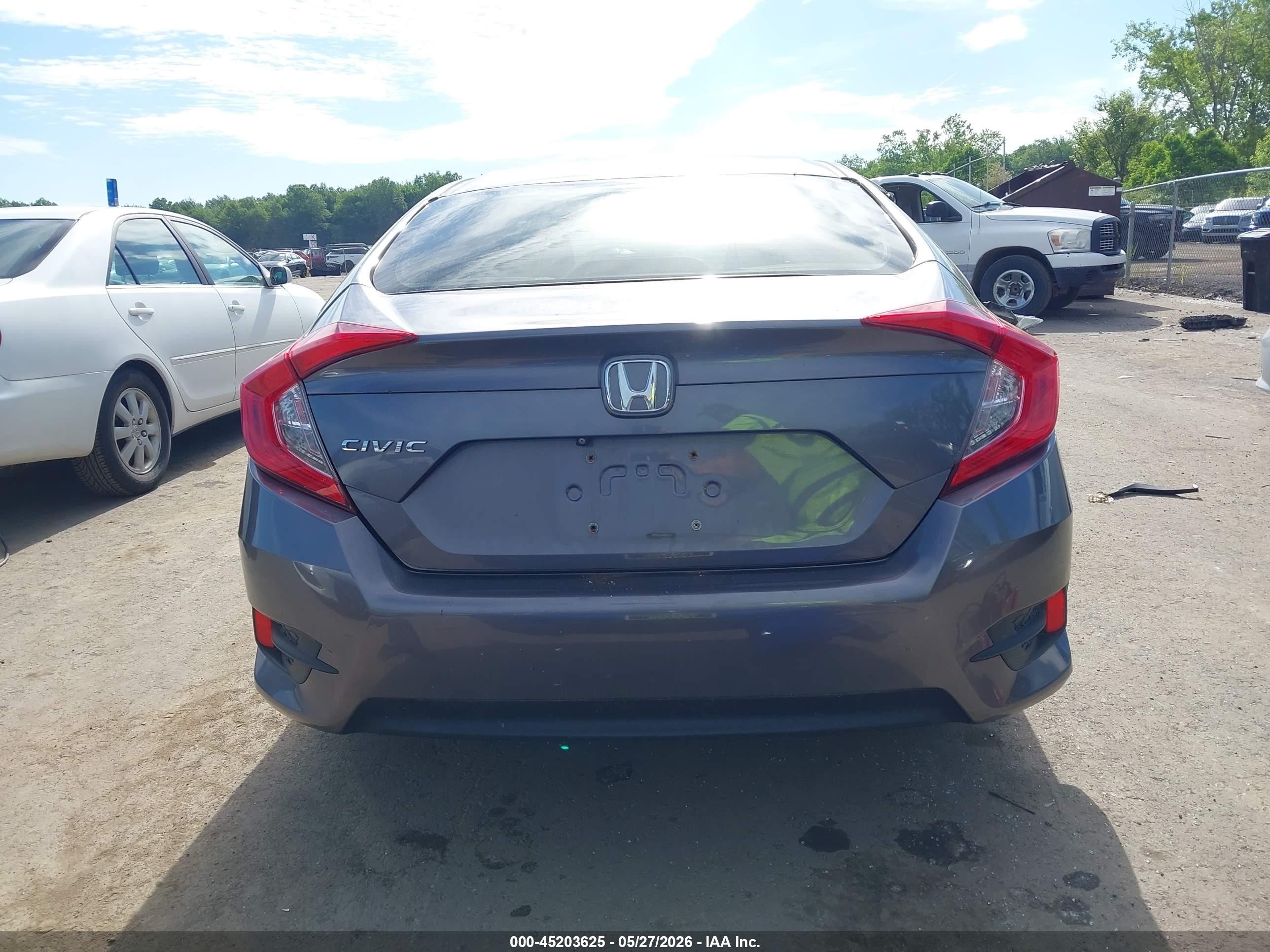 2017 Honda Civic Lx Серый vin: 19XFC2F53HE069395