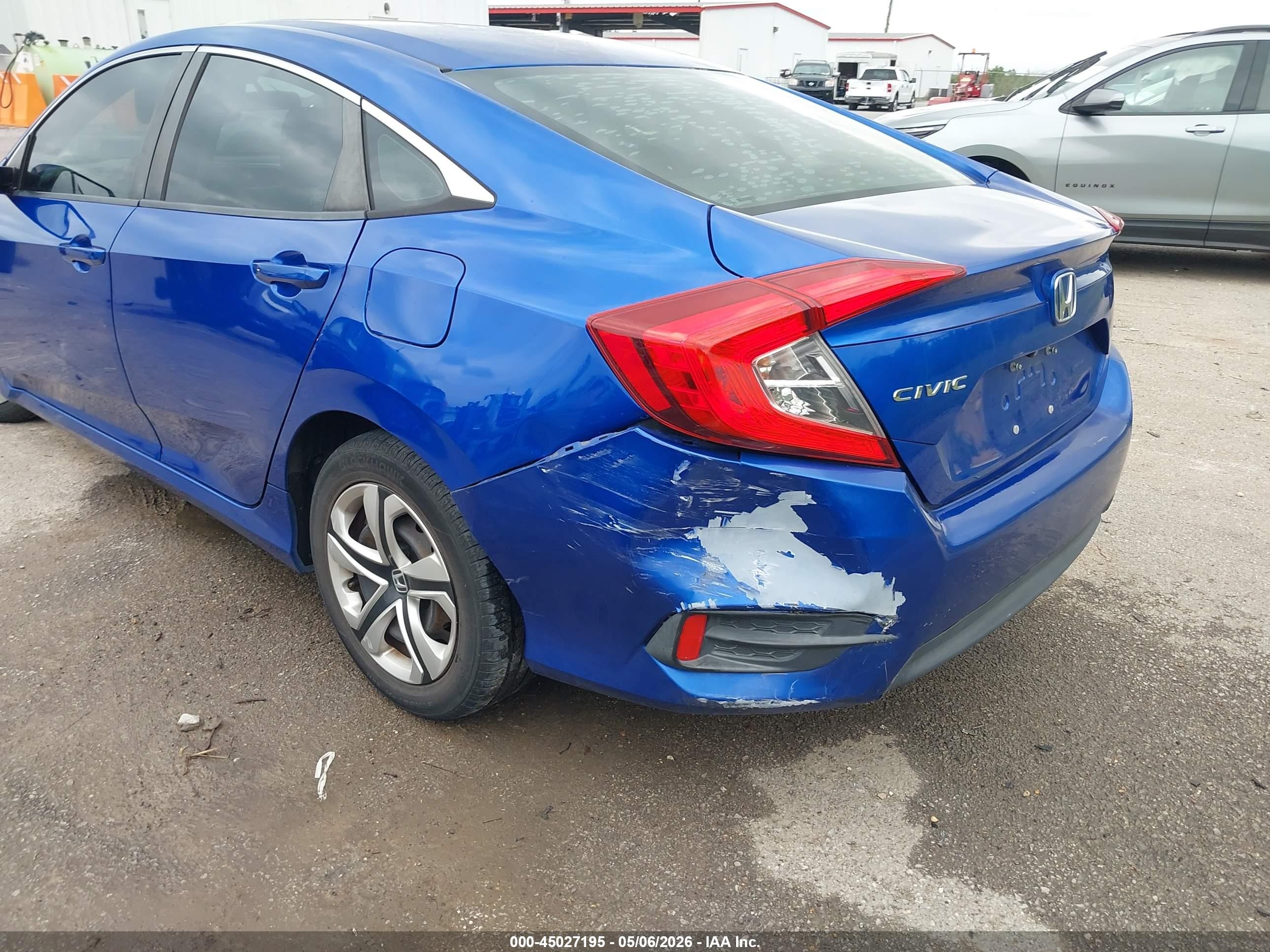 2016 Honda Civic Lx Синий vin: 19XFC2F54GE088763