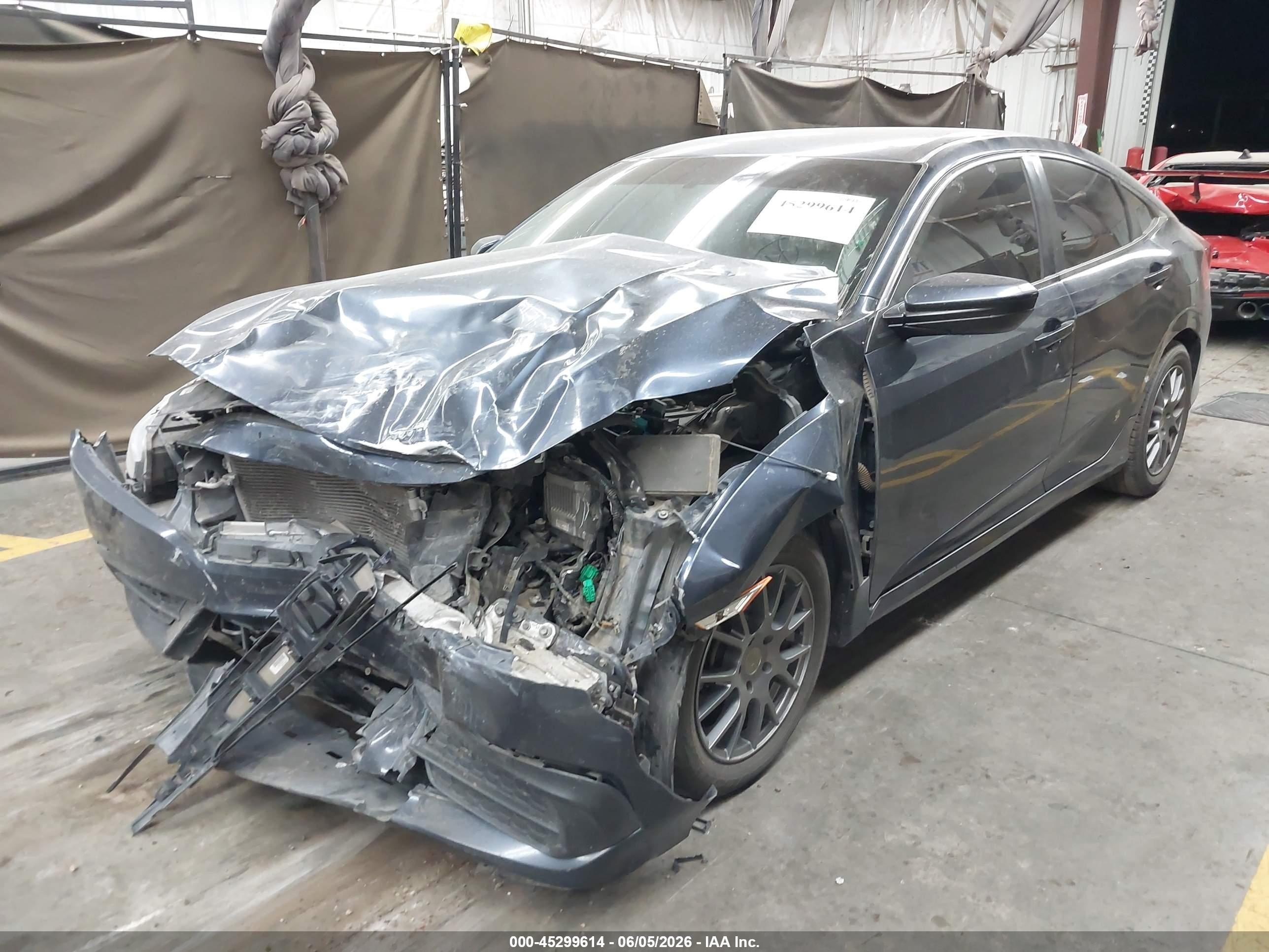 2016 Honda Civic Lx Синий vin: 19XFC2F54GE239875