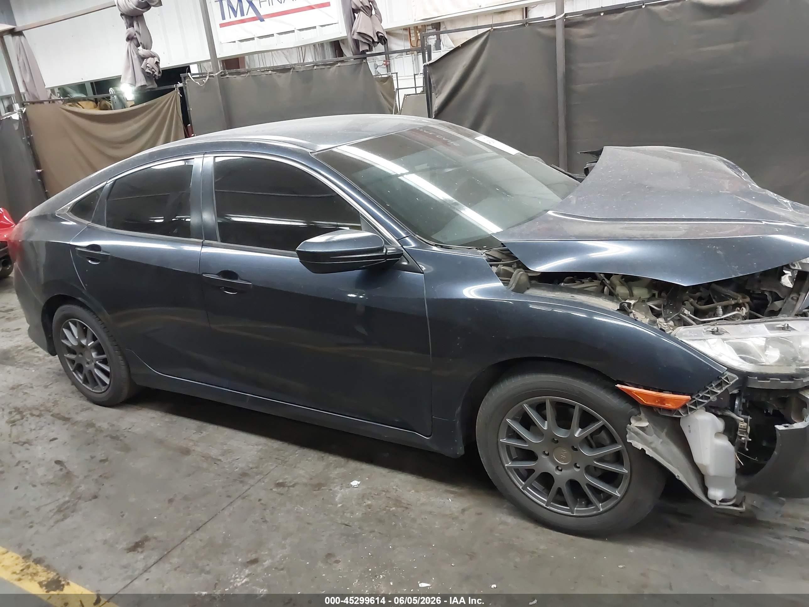 2016 Honda Civic Lx Синий vin: 19XFC2F54GE239875
