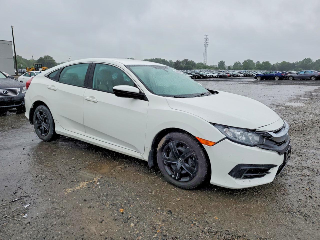 2017 Honda Civic Lx White vin: 19XFC2F54HE067610