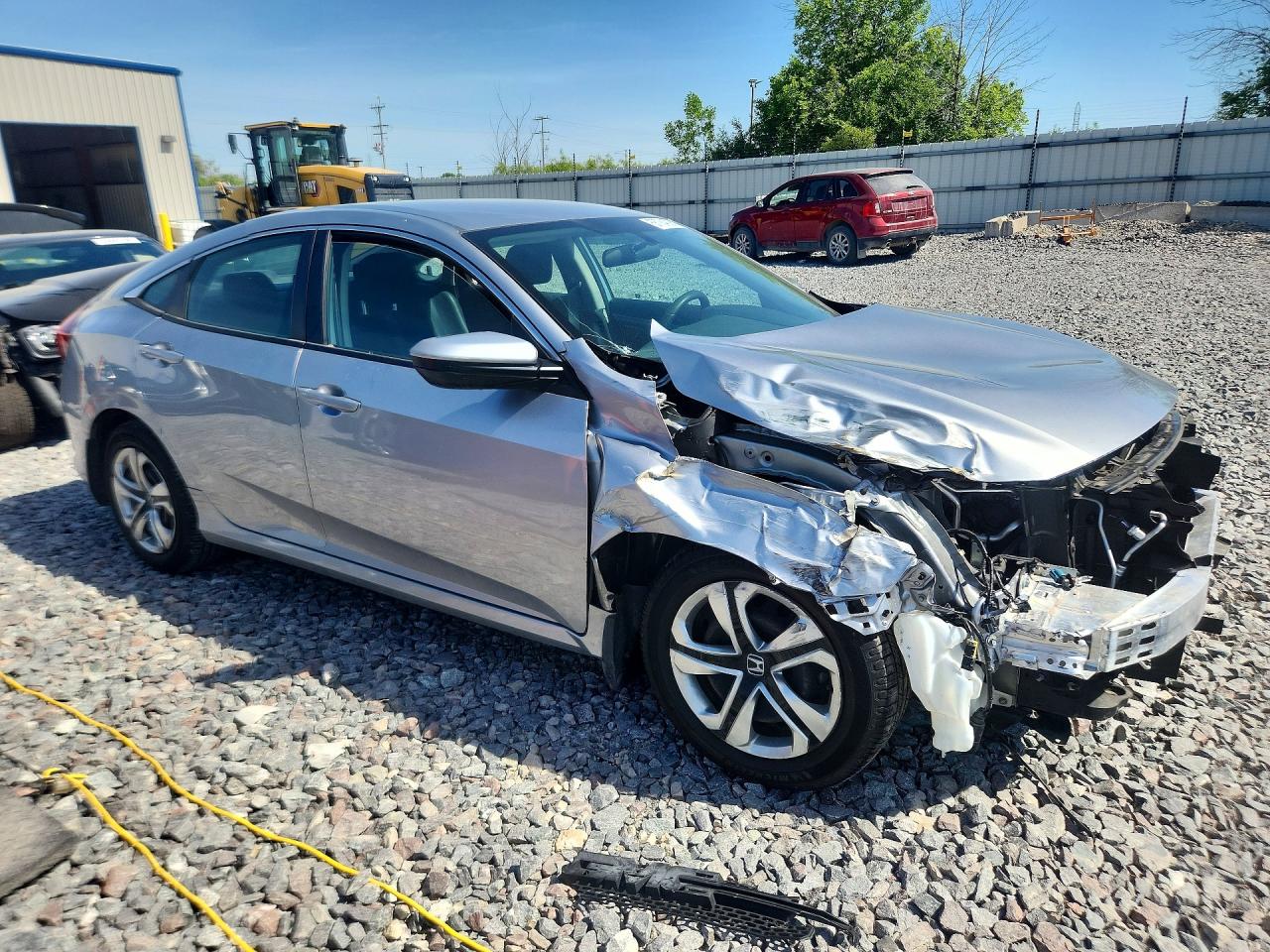 2017 Honda Civic Lx Silver vin: 19XFC2F55HE007898
