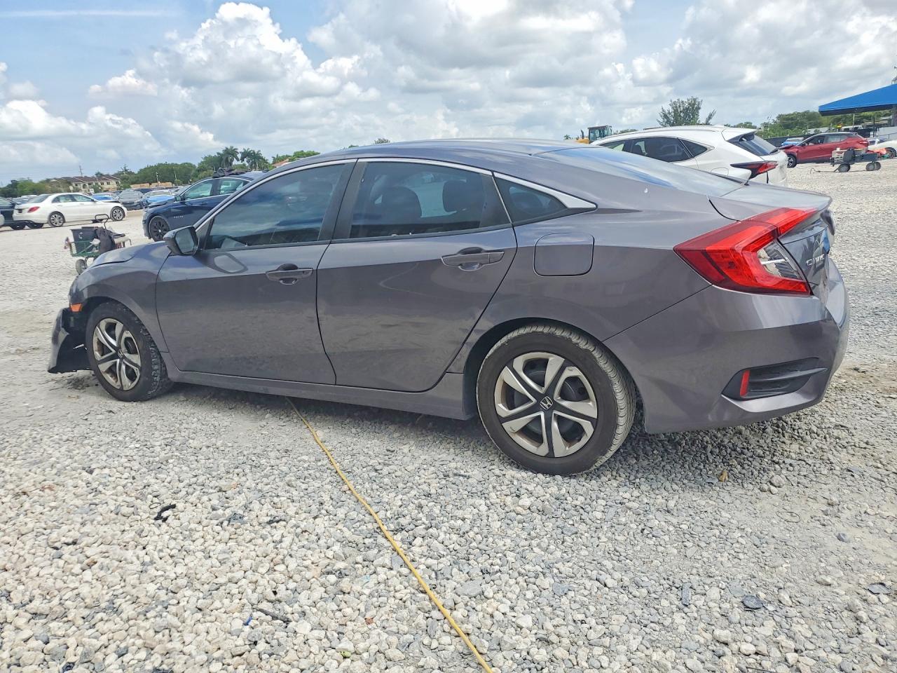 2017 Honda Civic Lx Gray vin: 19XFC2F55HE008792