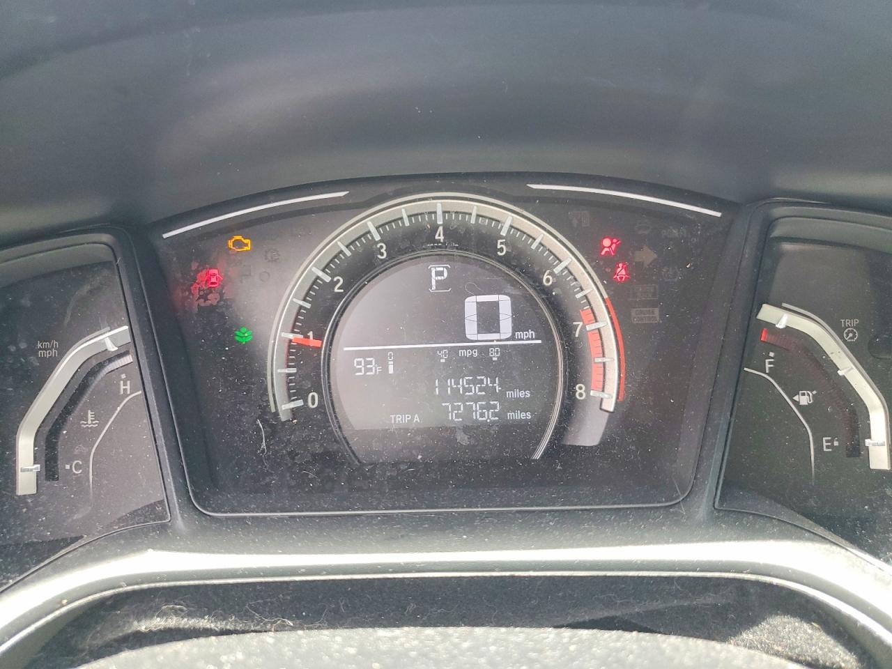 2017 Honda Civic Lx Gray vin: 19XFC2F55HE008792
