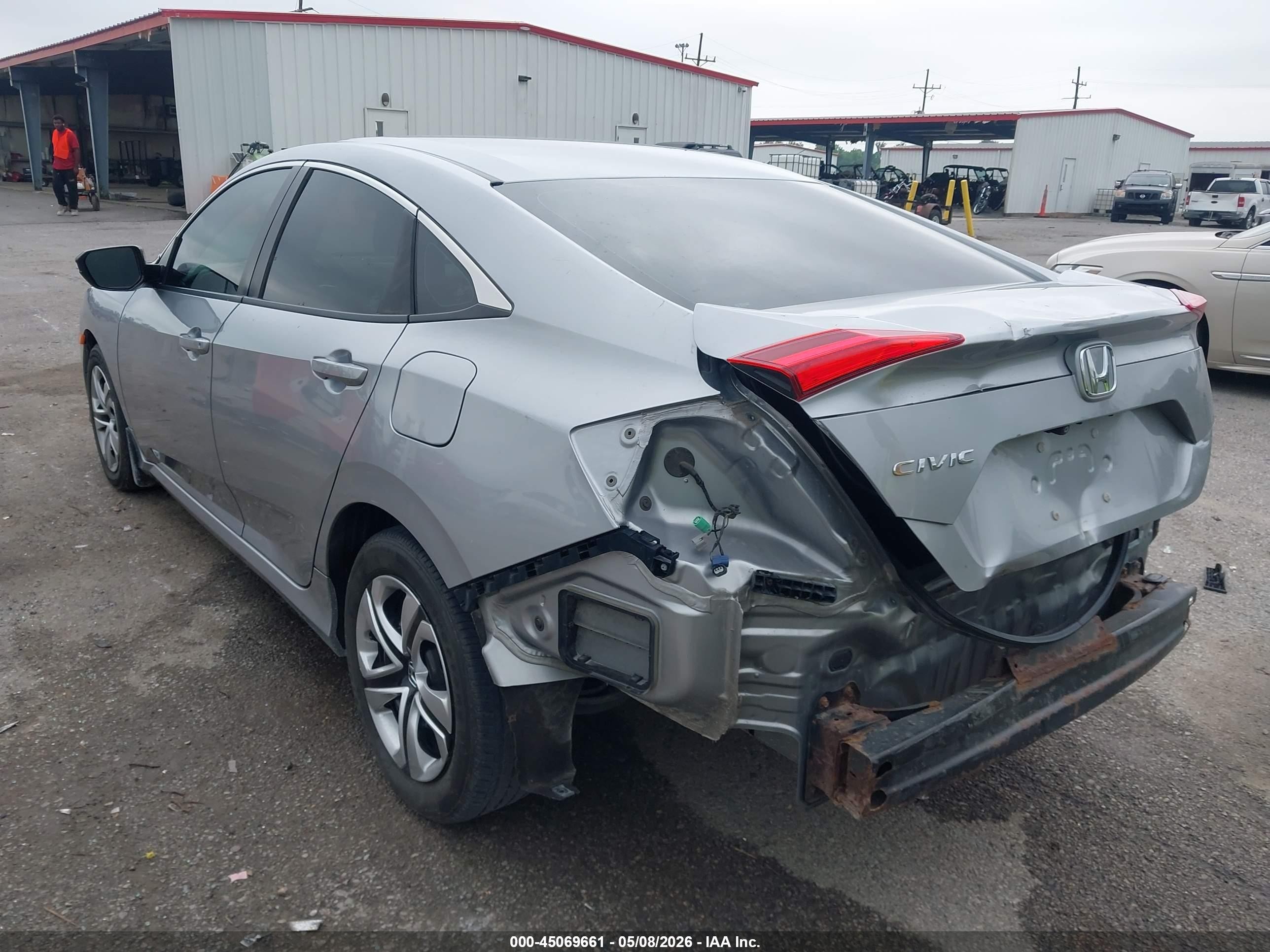 2017 Honda Civic Lx Gray vin: 19XFC2F55HE019632