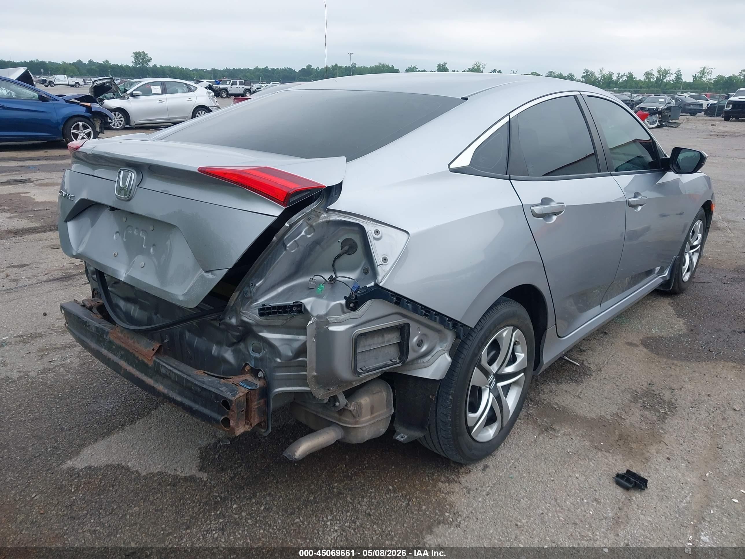 2017 Honda Civic Lx Gray vin: 19XFC2F55HE019632