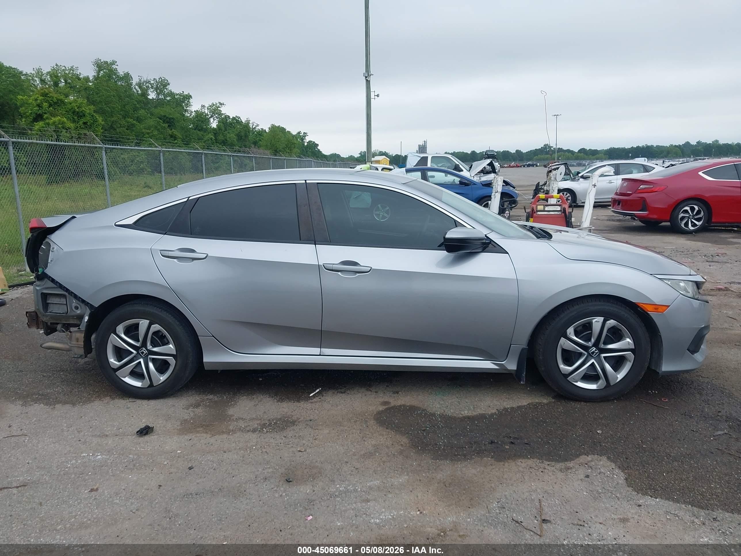 2017 Honda Civic Lx Gray vin: 19XFC2F55HE019632