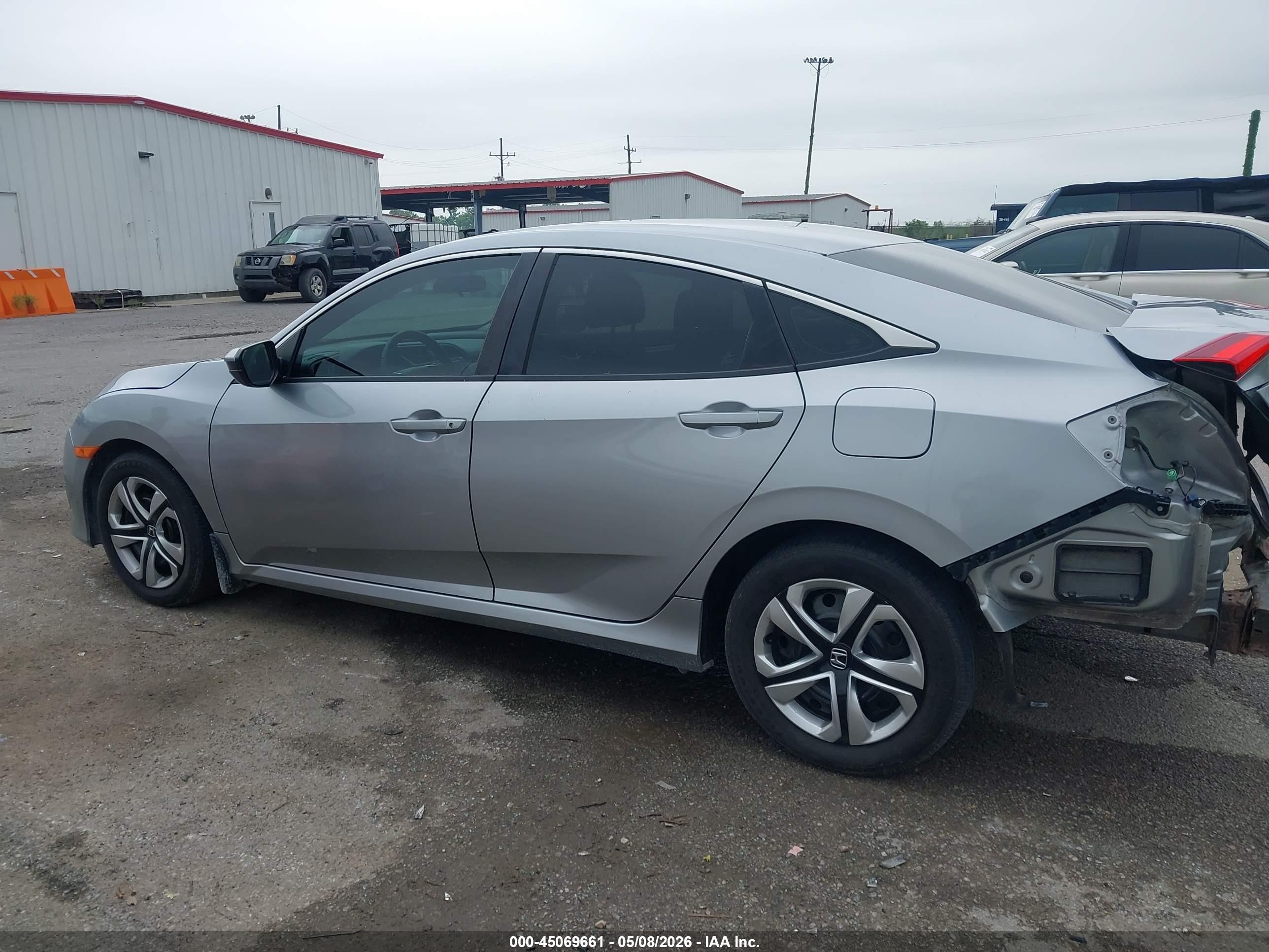 2017 Honda Civic Lx Gray vin: 19XFC2F55HE019632
