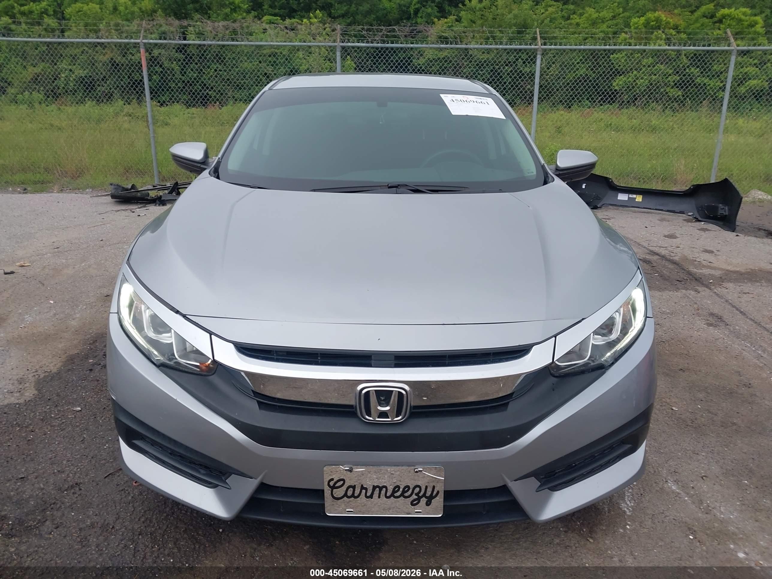 2017 Honda Civic Lx Gray vin: 19XFC2F55HE019632