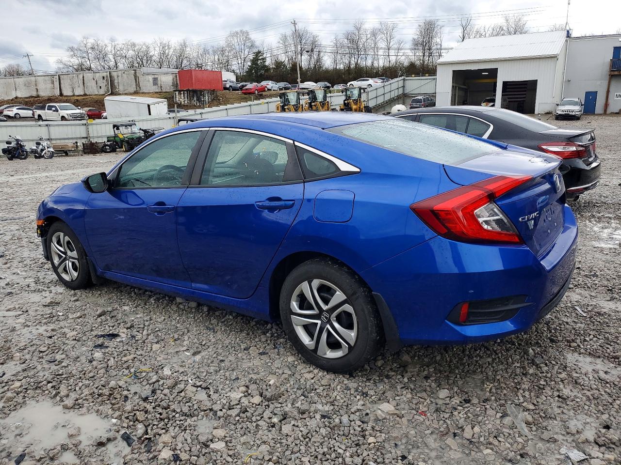 2018 Honda Civic Lx Blue vin: 19XFC2F55JE022780