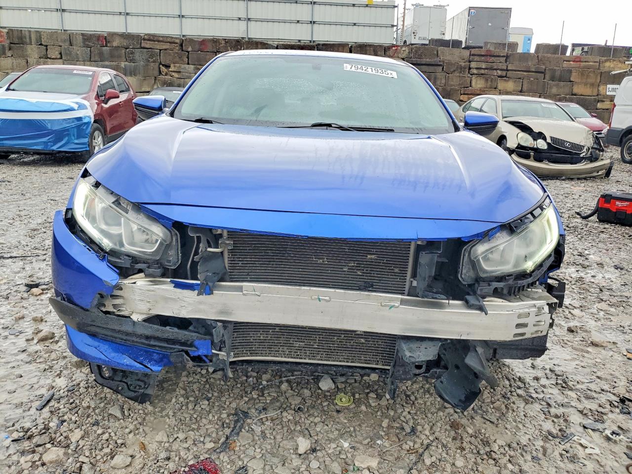 2018 Honda Civic Lx Blue vin: 19XFC2F55JE022780