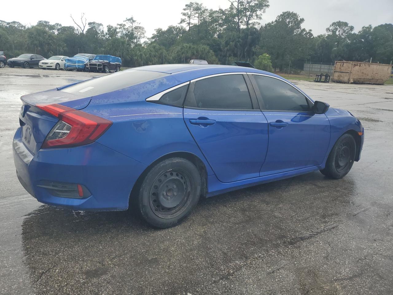 2016 Honda Civic Lx Синий vin: 19XFC2F56GE060074 Damage: Right Rear Wheel Cover, Missing, Replacement Required