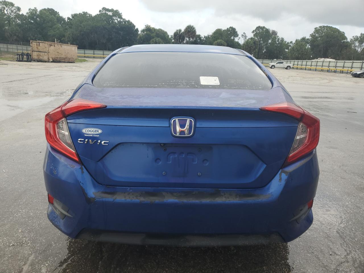2016 Honda Civic Lx Синий vin: 19XFC2F56GE060074 Damage: Rear Bumper, Scraped, > 12 Inches