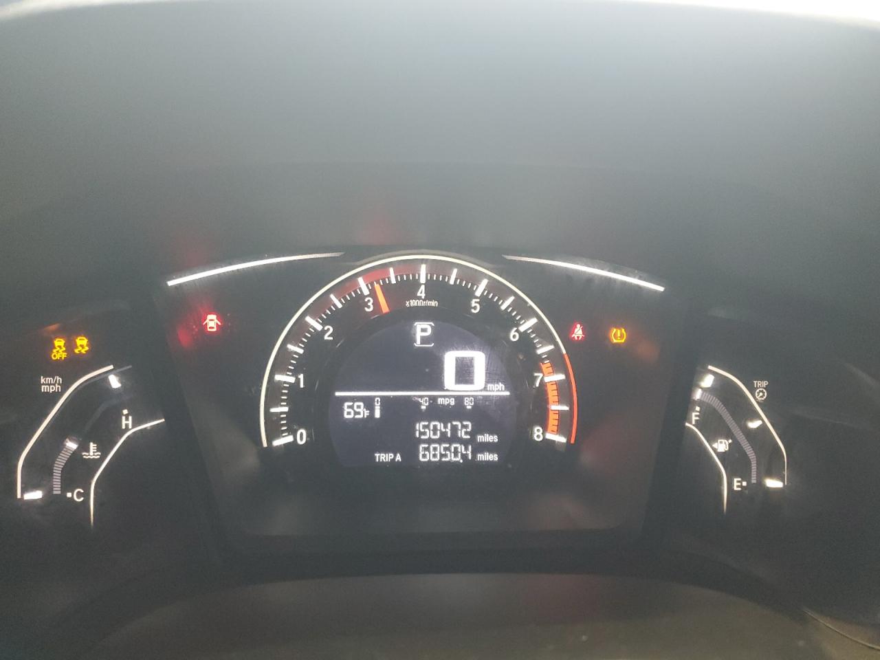 2016 Honda Civic Lx Синий vin: 19XFC2F56GE060074 Damage: Warning - Tire Pressure, On, Unacceptable