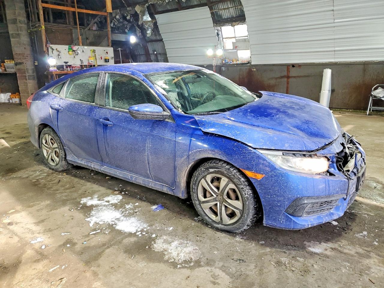 2016 Honda Civic Lx Blue vin: 19XFC2F56GE205842