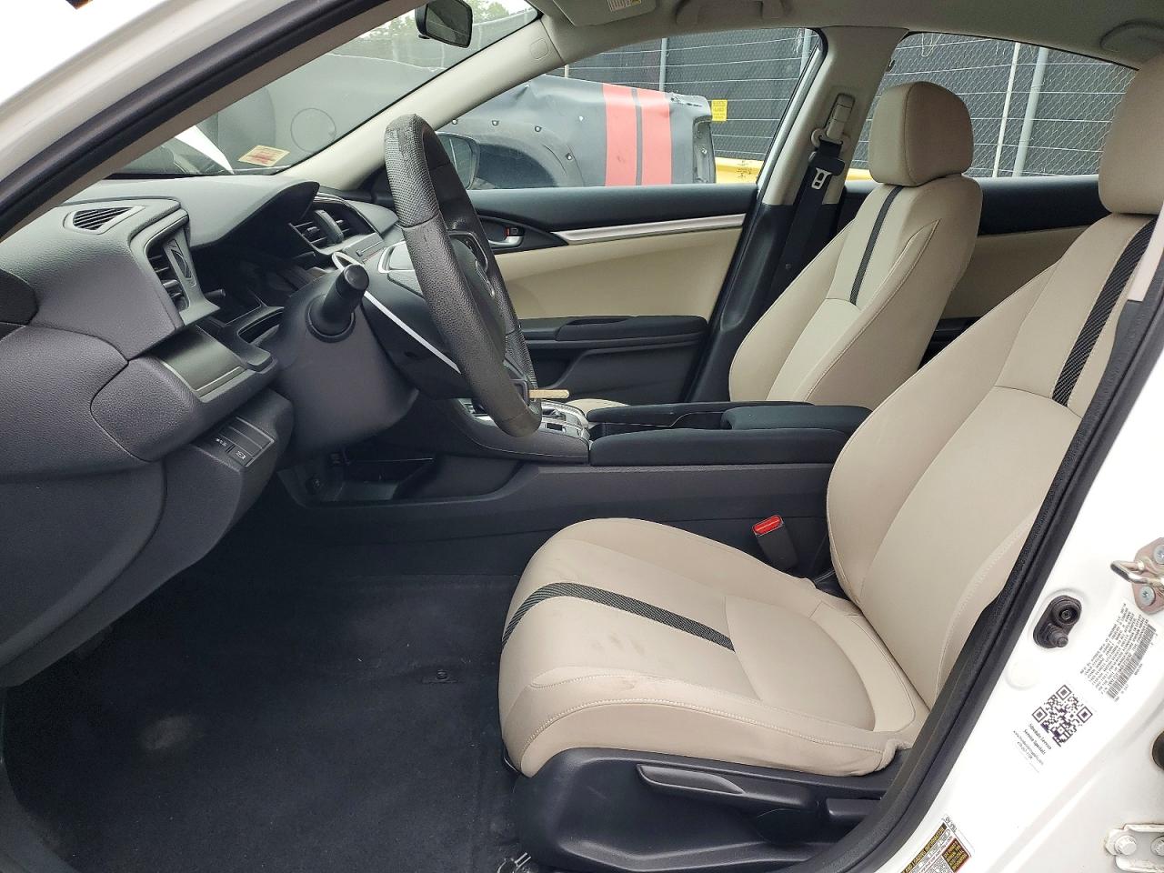 2016 Honda Civic Lx White vin: 19XFC2F56GE223242