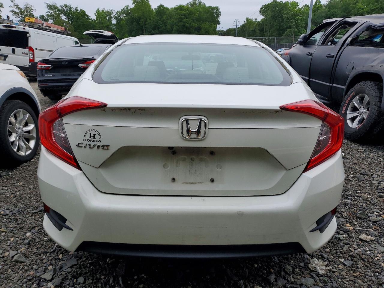 2016 Honda Civic Lx White vin: 19XFC2F56GE223242