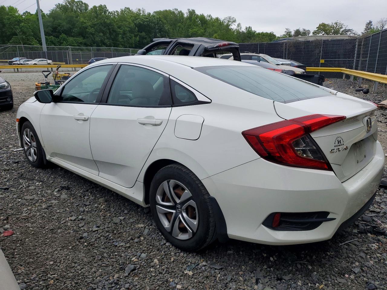 2016 Honda Civic Lx White vin: 19XFC2F56GE223242