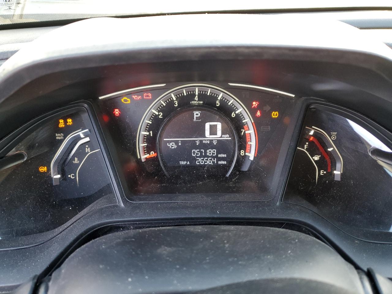2017 Honda Civic Lx Gray vin: 19XFC2F56HE080066