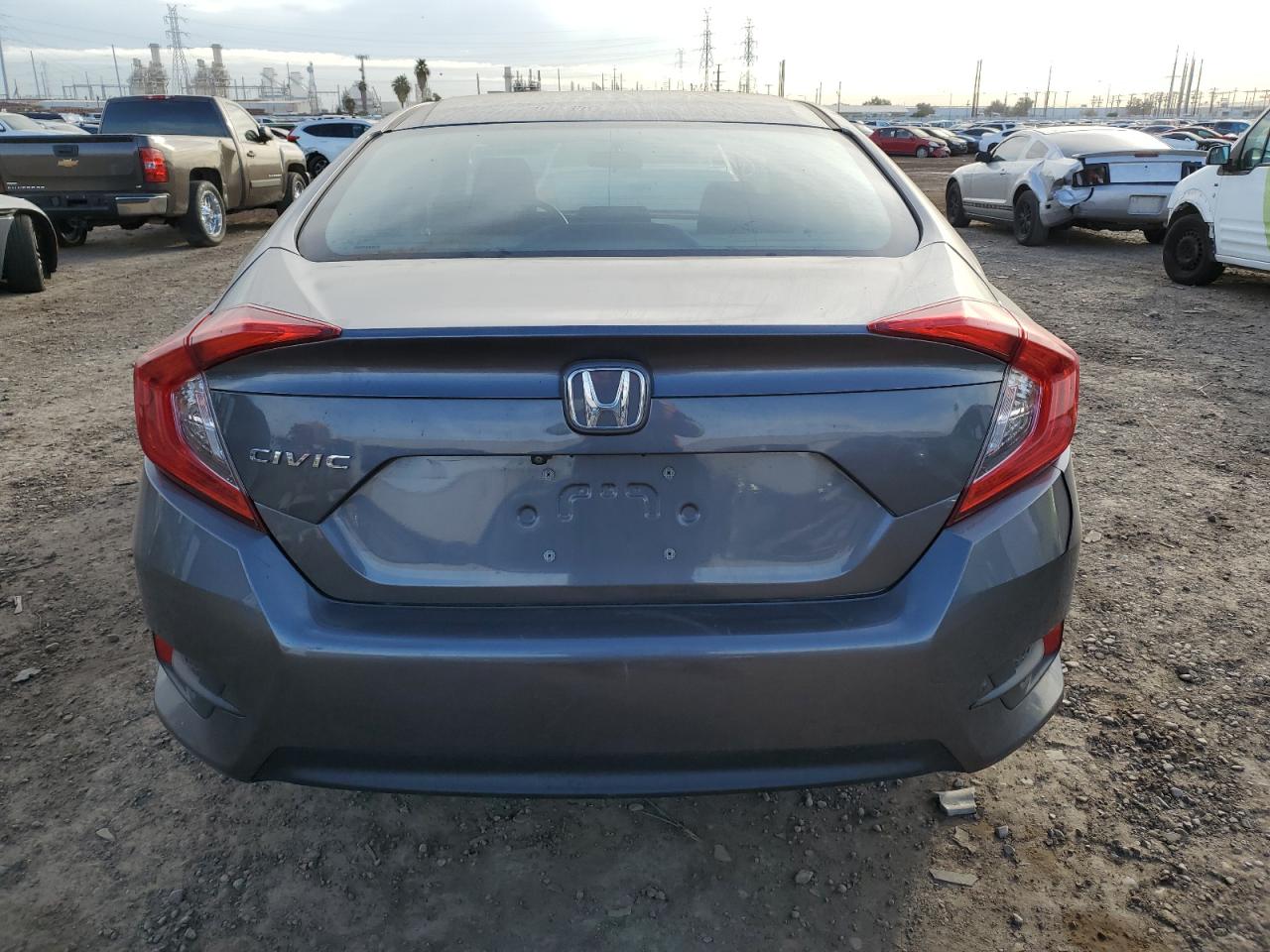2017 Honda Civic Lx Gray vin: 19XFC2F56HE080066