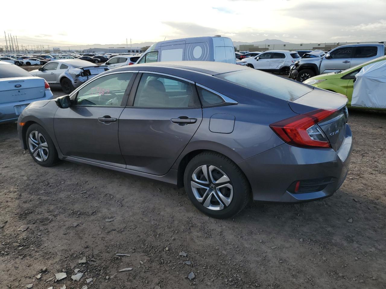 2017 Honda Civic Lx Gray vin: 19XFC2F56HE080066
