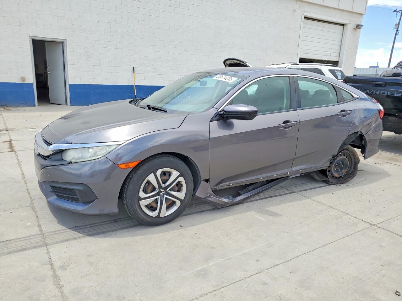 2017 Honda Civic Lx Gray vin: 19XFC2F56HE080066