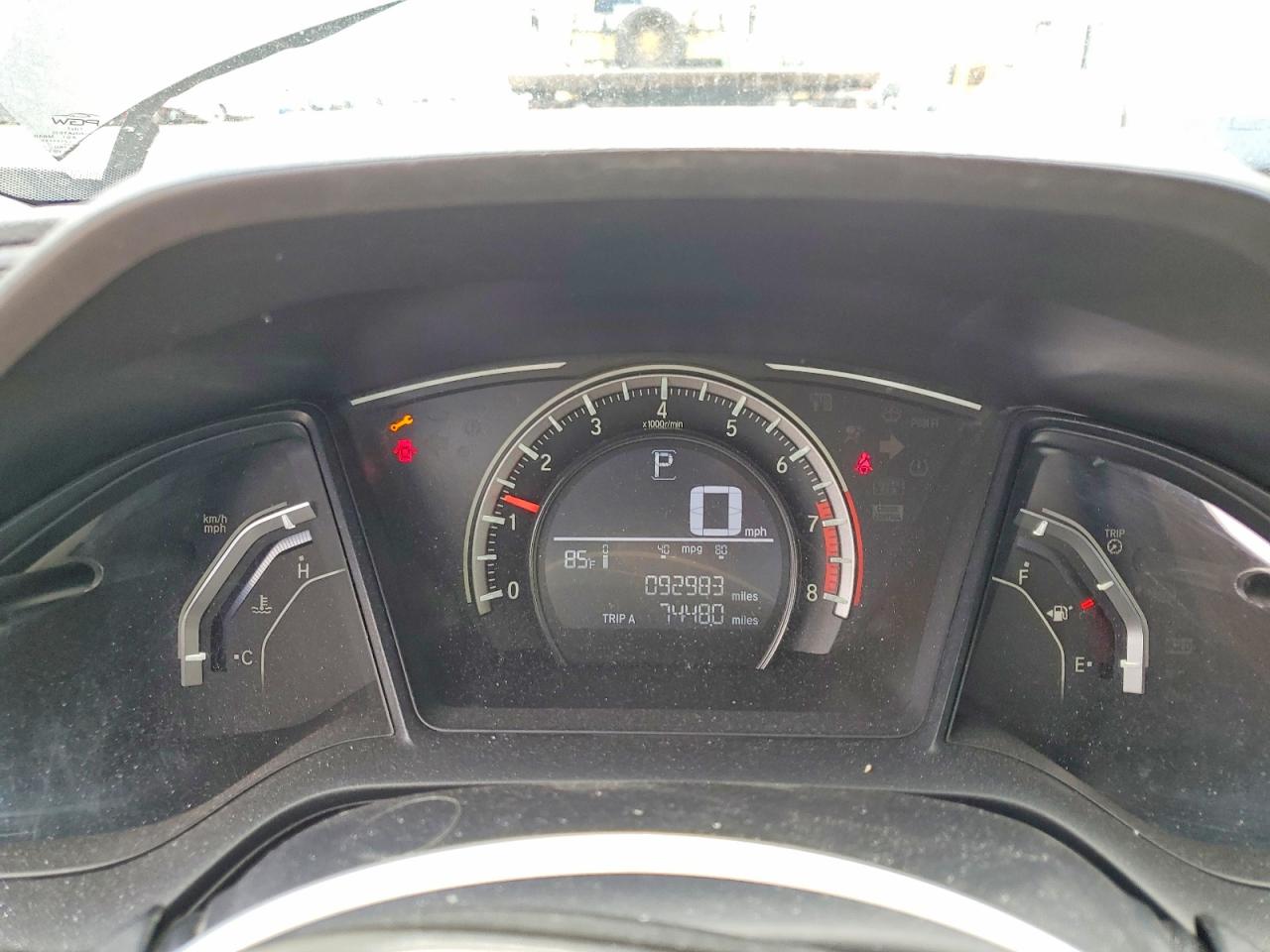 2017 Honda Civic Lx Gray vin: 19XFC2F56HE080066