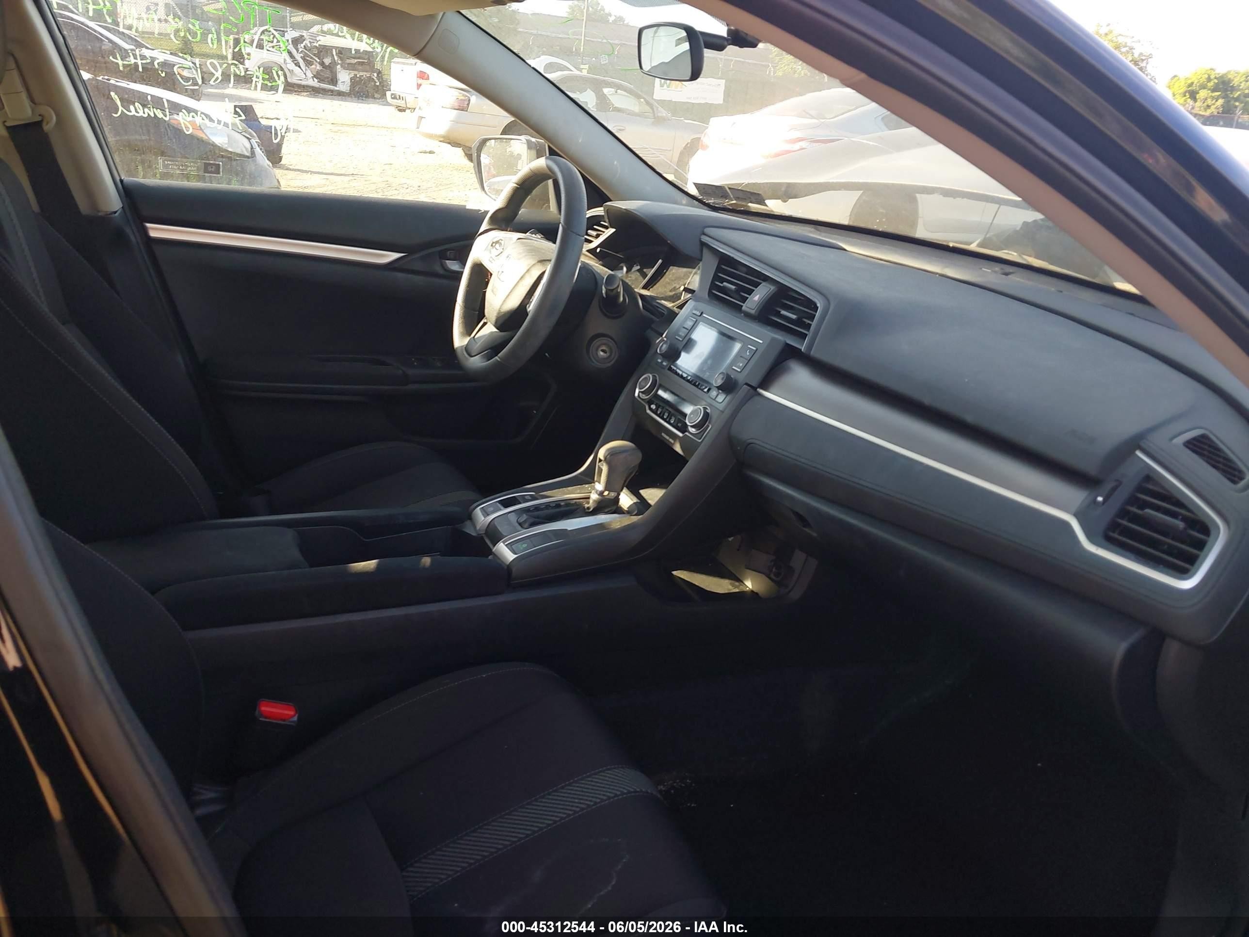 2017 Honda Civic Lx Black vin: 19XFC2F56HE206815