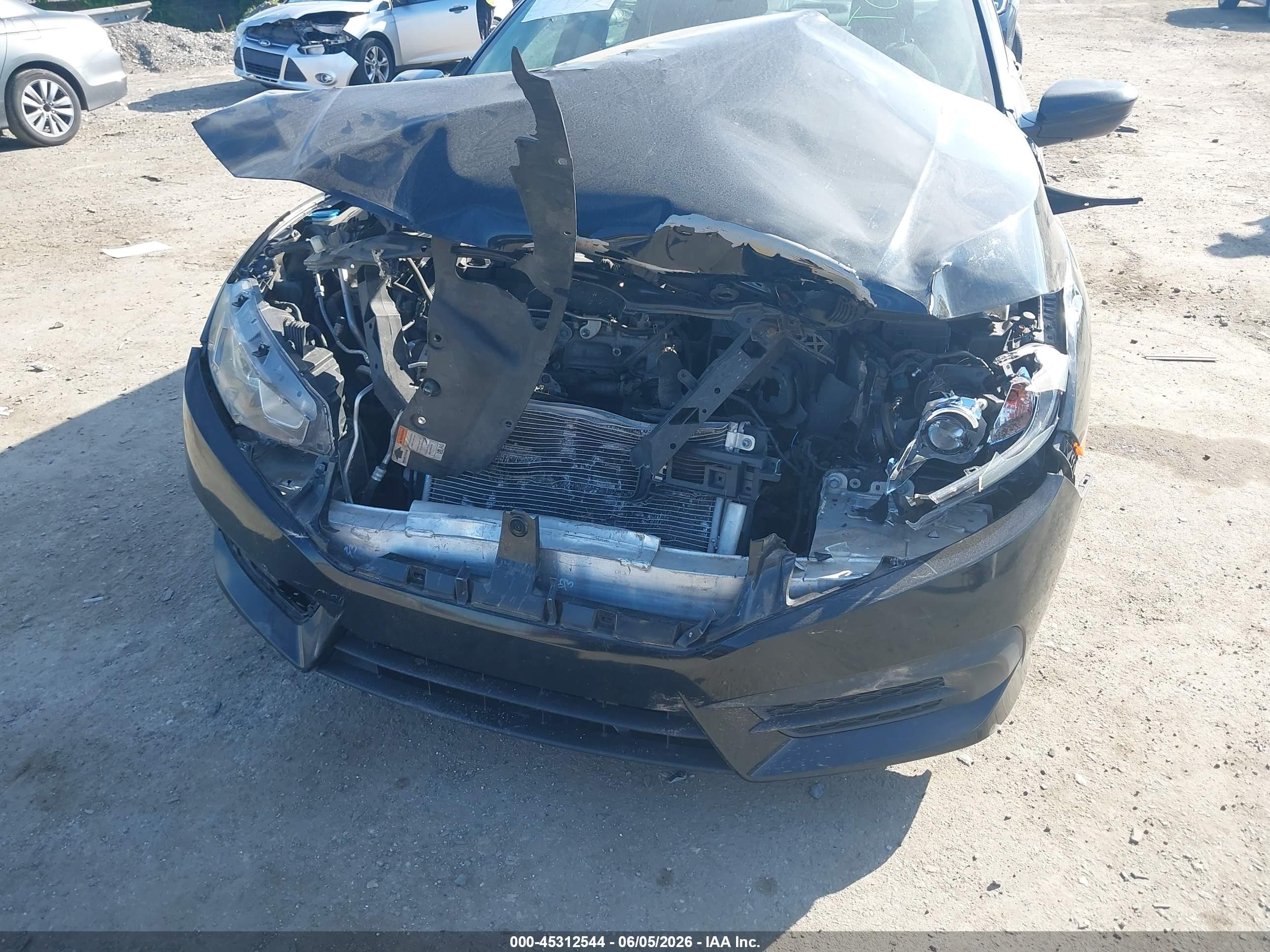 2017 Honda Civic Lx Black vin: 19XFC2F56HE206815