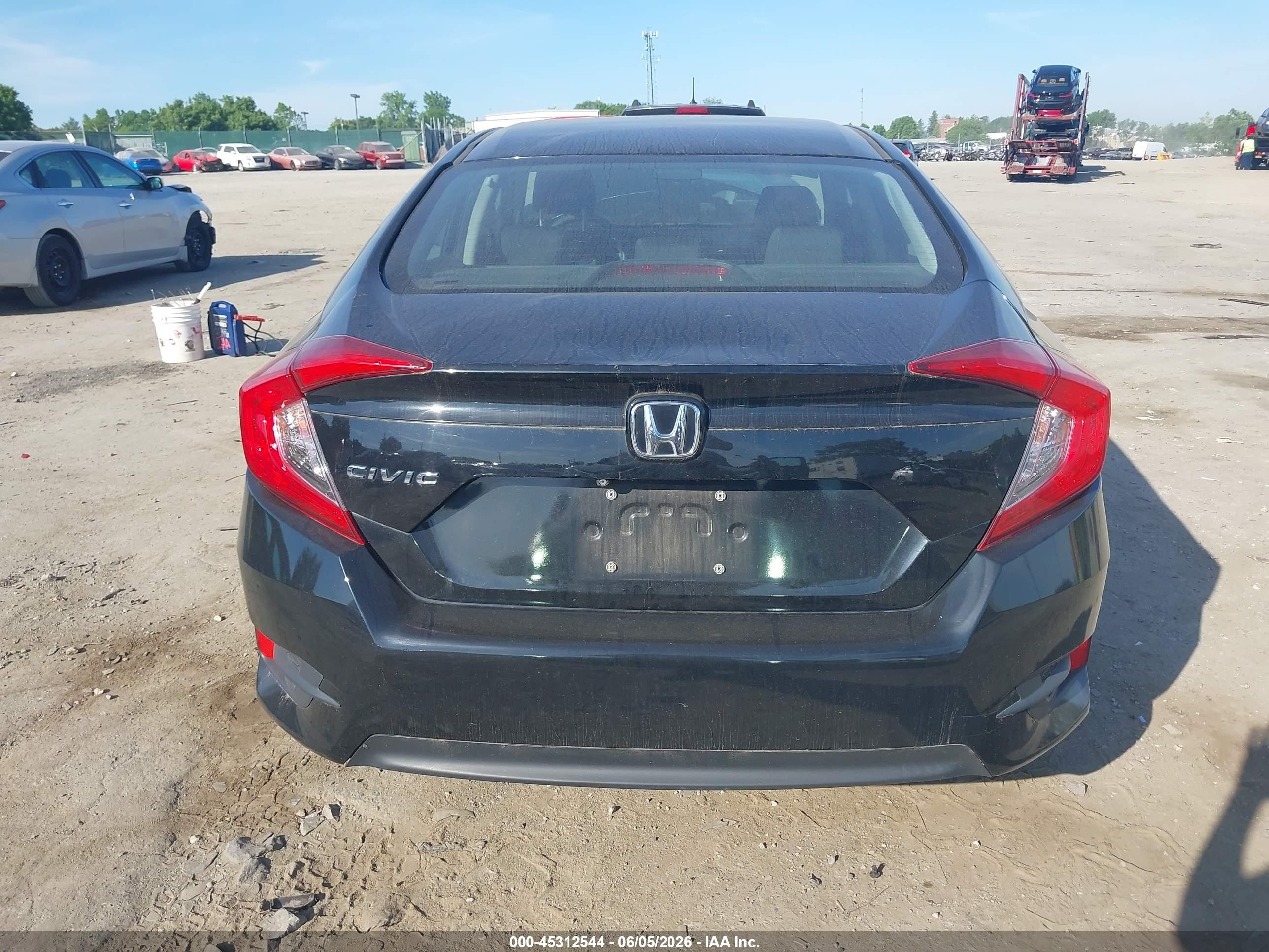 2017 Honda Civic Lx Black vin: 19XFC2F56HE206815