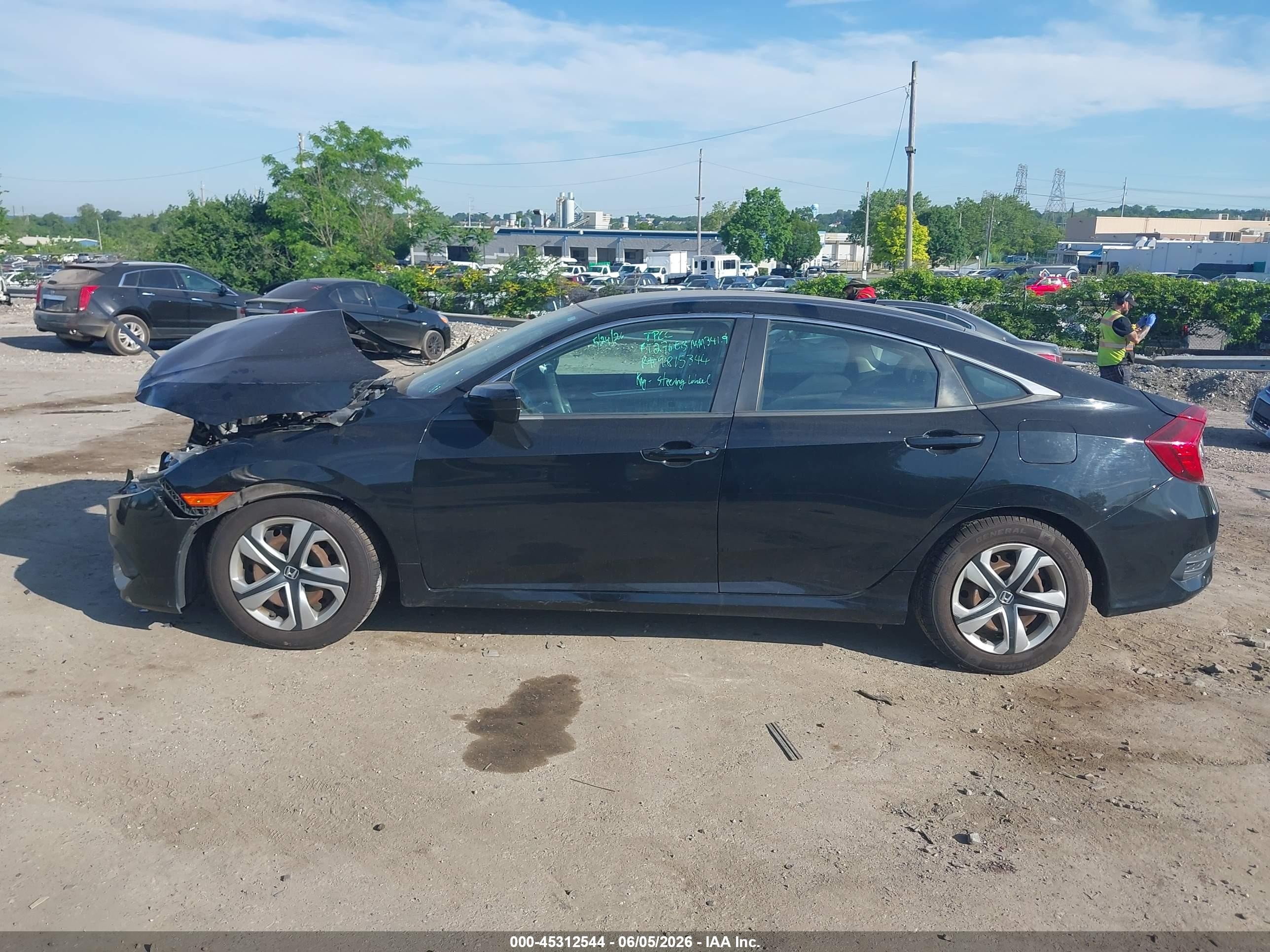 2017 Honda Civic Lx Black vin: 19XFC2F56HE206815