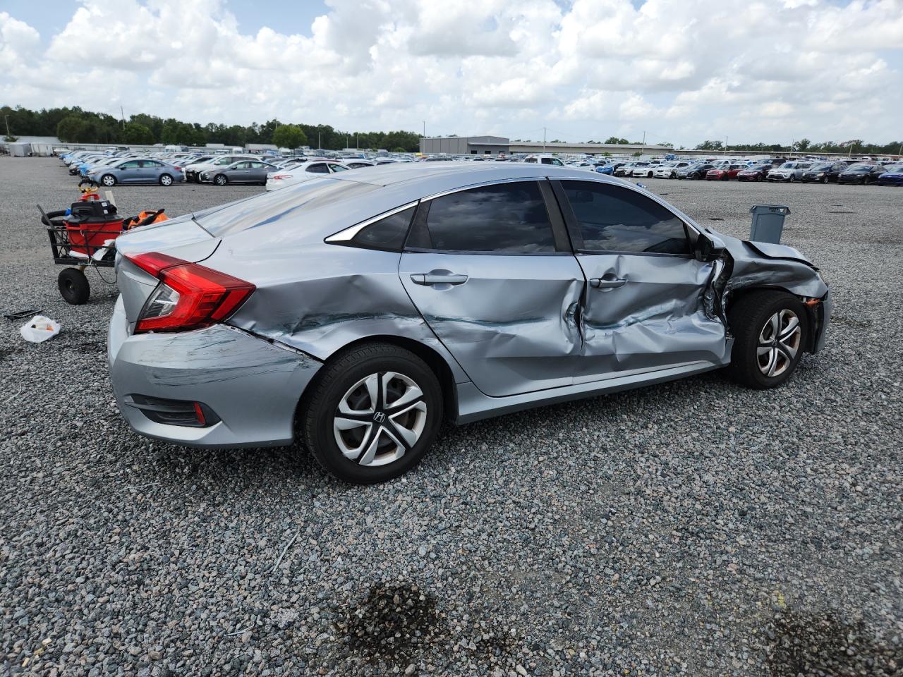 2016 Honda Civic Lx Silver vin: 19XFC2F57GE074257