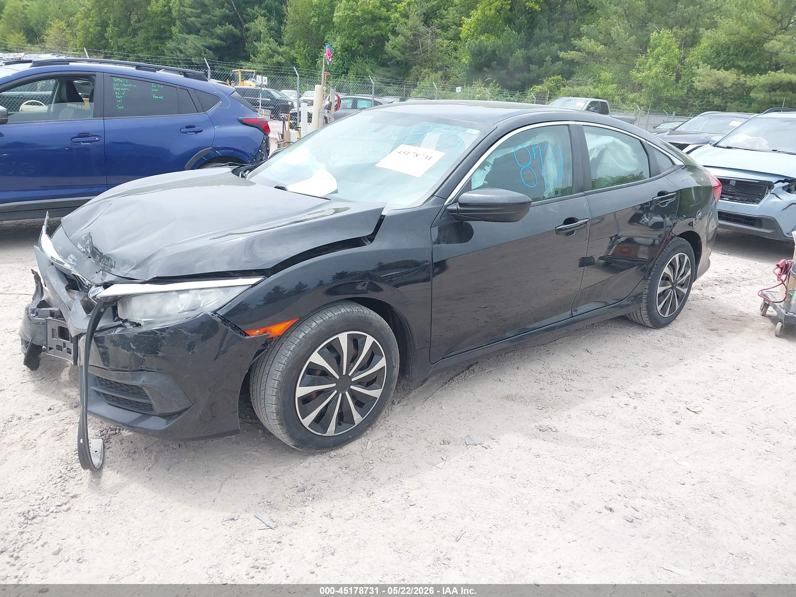2016 Honda Civic Lx Gray vin: 19XFC2F57GE085677