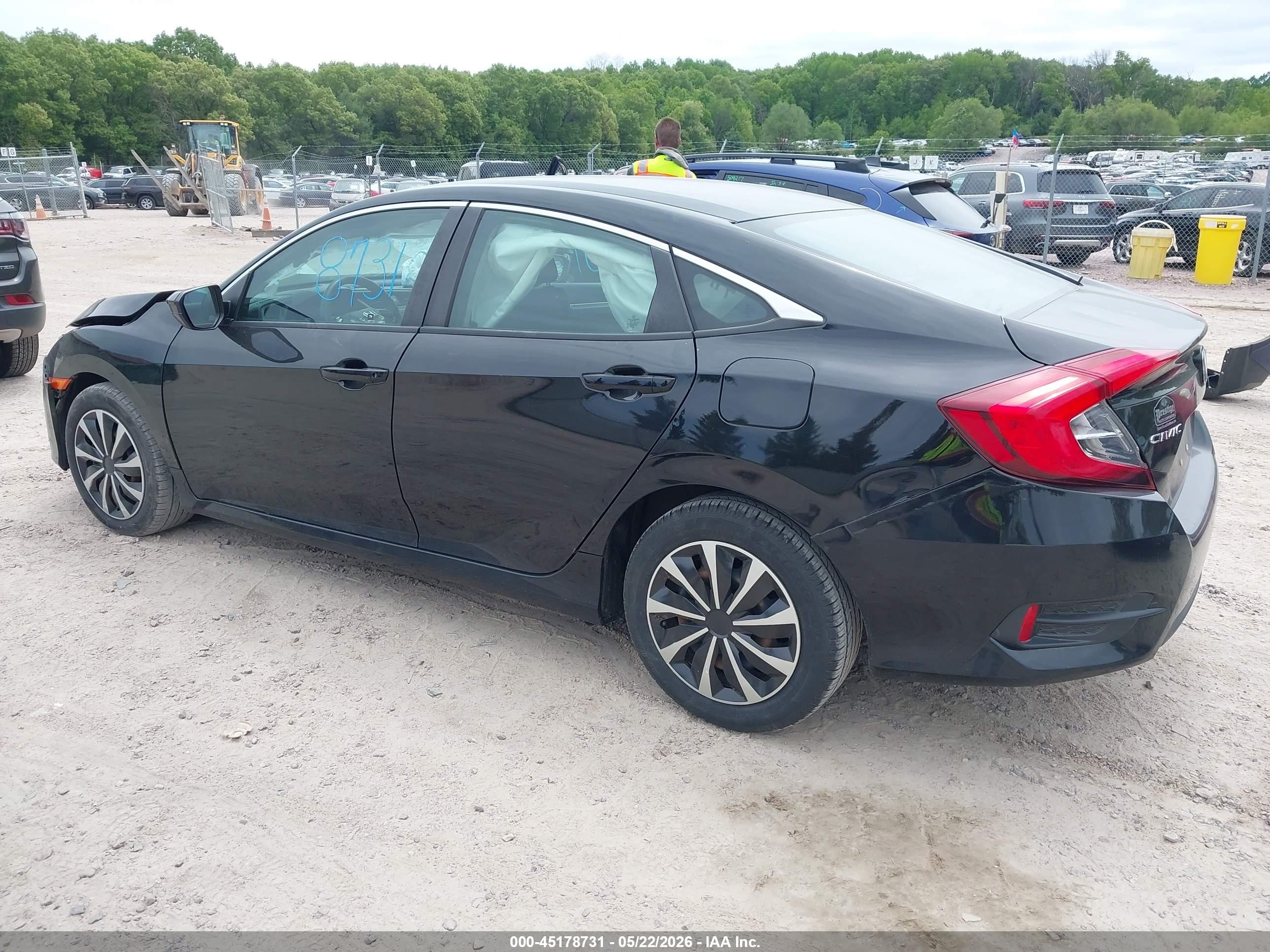 2016 Honda Civic Lx Gray vin: 19XFC2F57GE085677