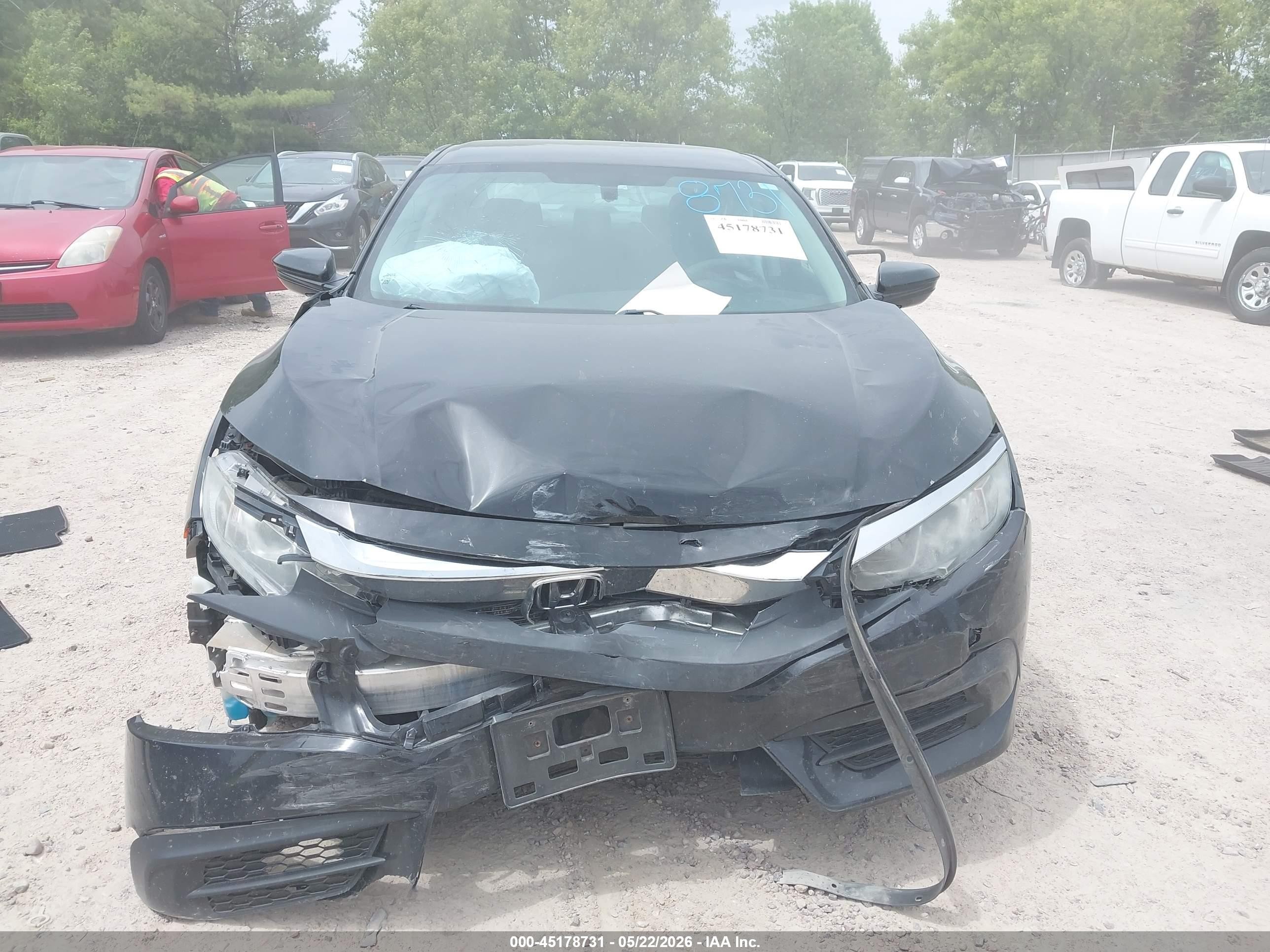 2016 Honda Civic Lx Gray vin: 19XFC2F57GE085677