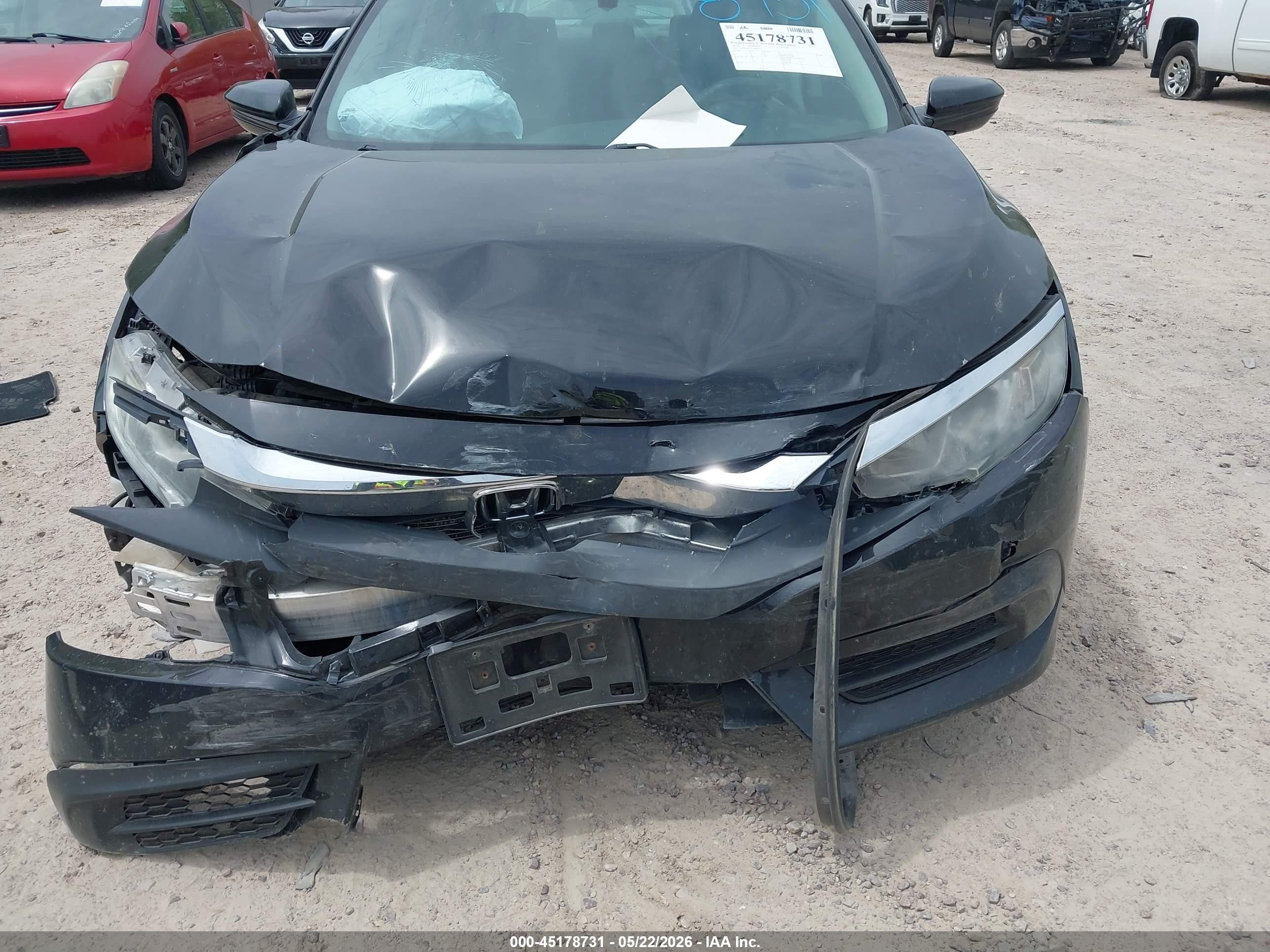 2016 Honda Civic Lx Gray vin: 19XFC2F57GE085677
