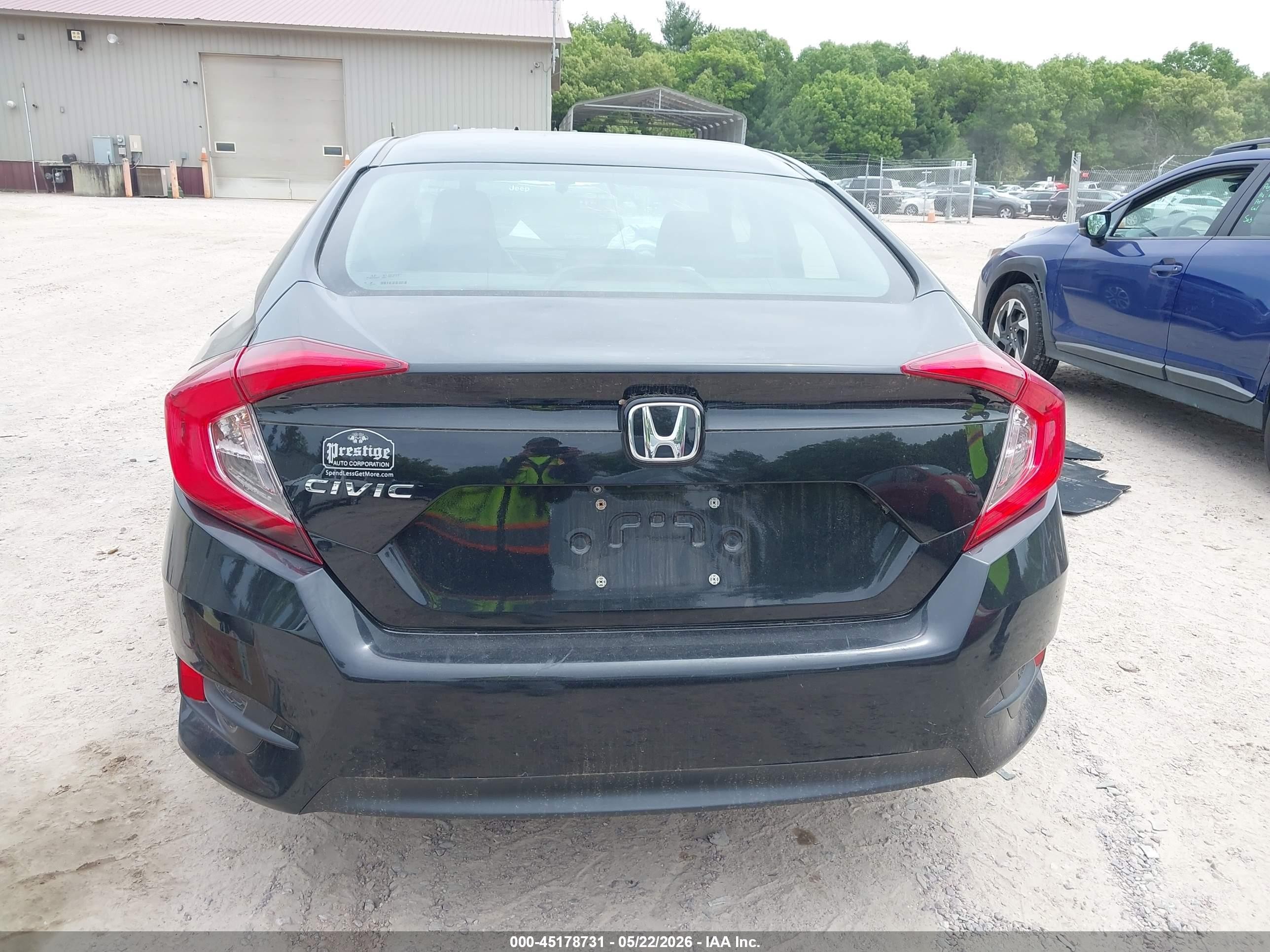 2016 Honda Civic Lx Gray vin: 19XFC2F57GE085677