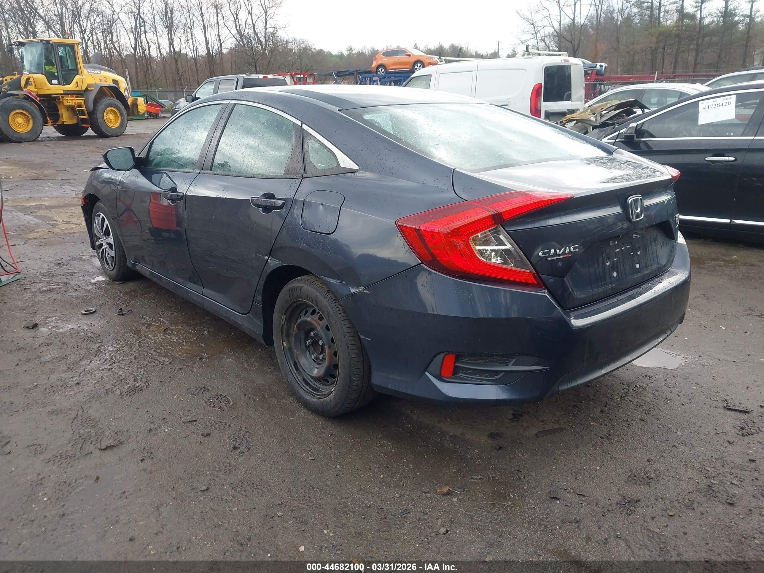 2016 Honda Civic Lx Blue vin: 19XFC2F57GE204750