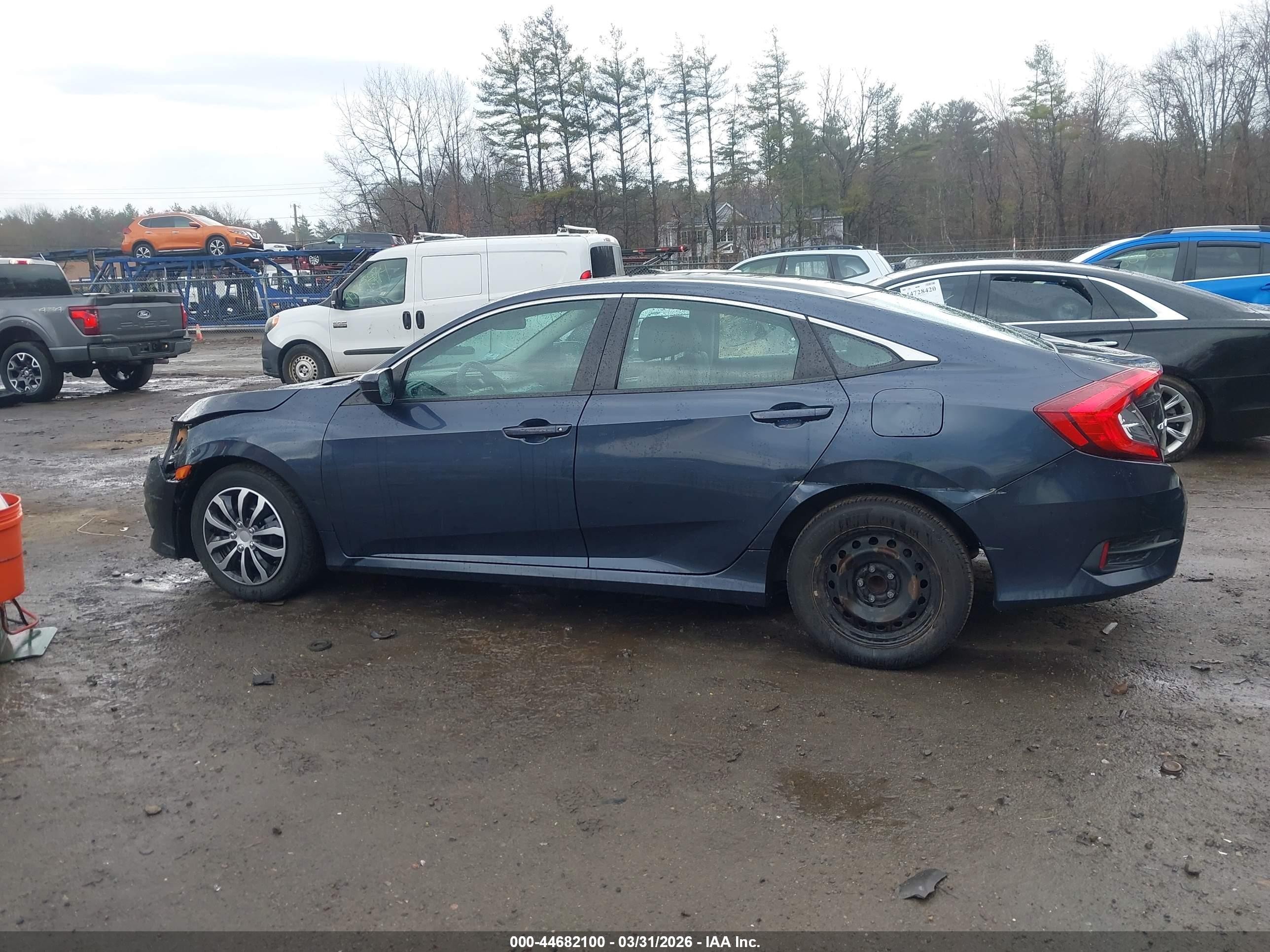 2016 Honda Civic Lx Blue vin: 19XFC2F57GE204750