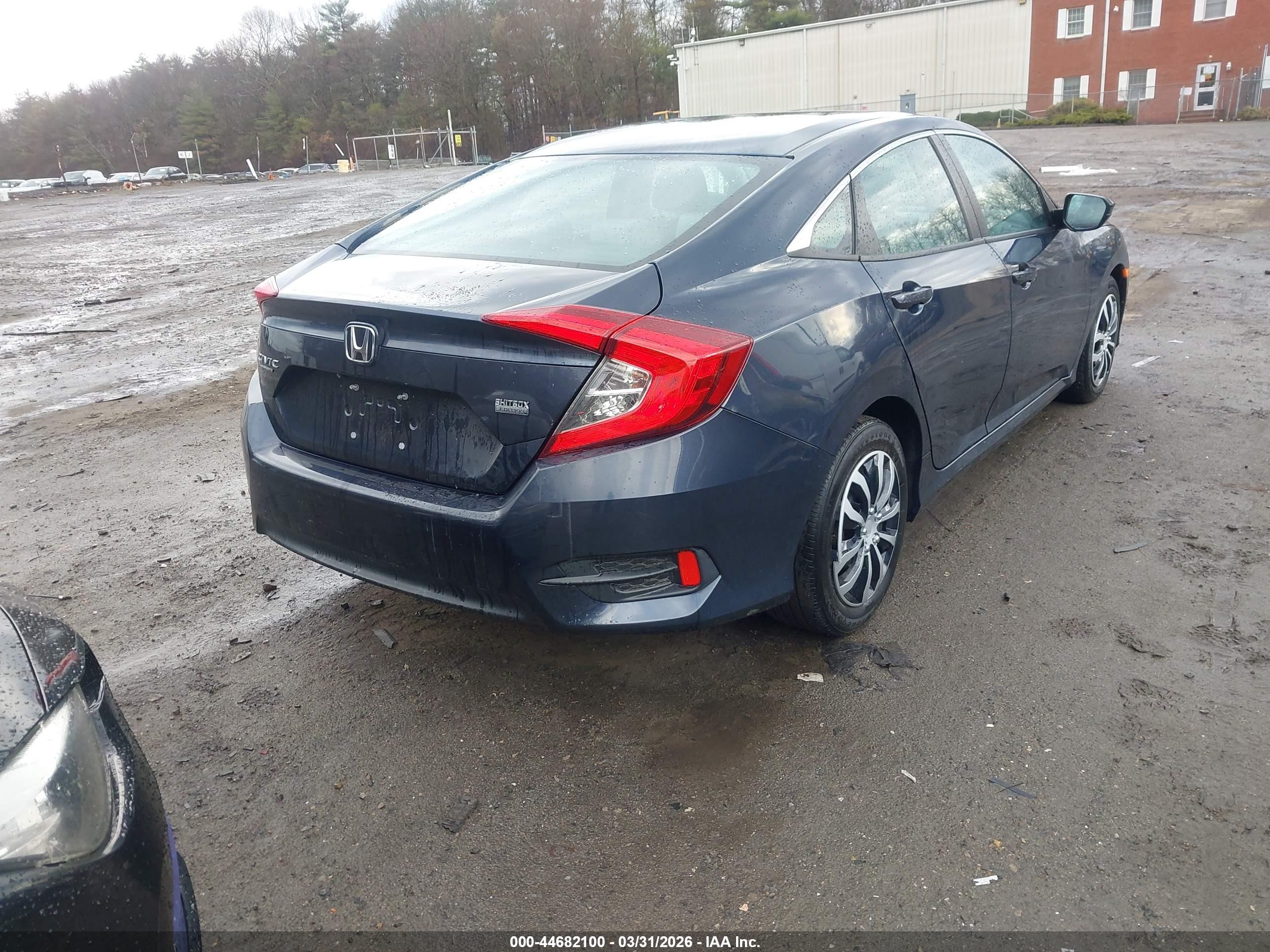 2016 Honda Civic Lx Blue vin: 19XFC2F57GE204750