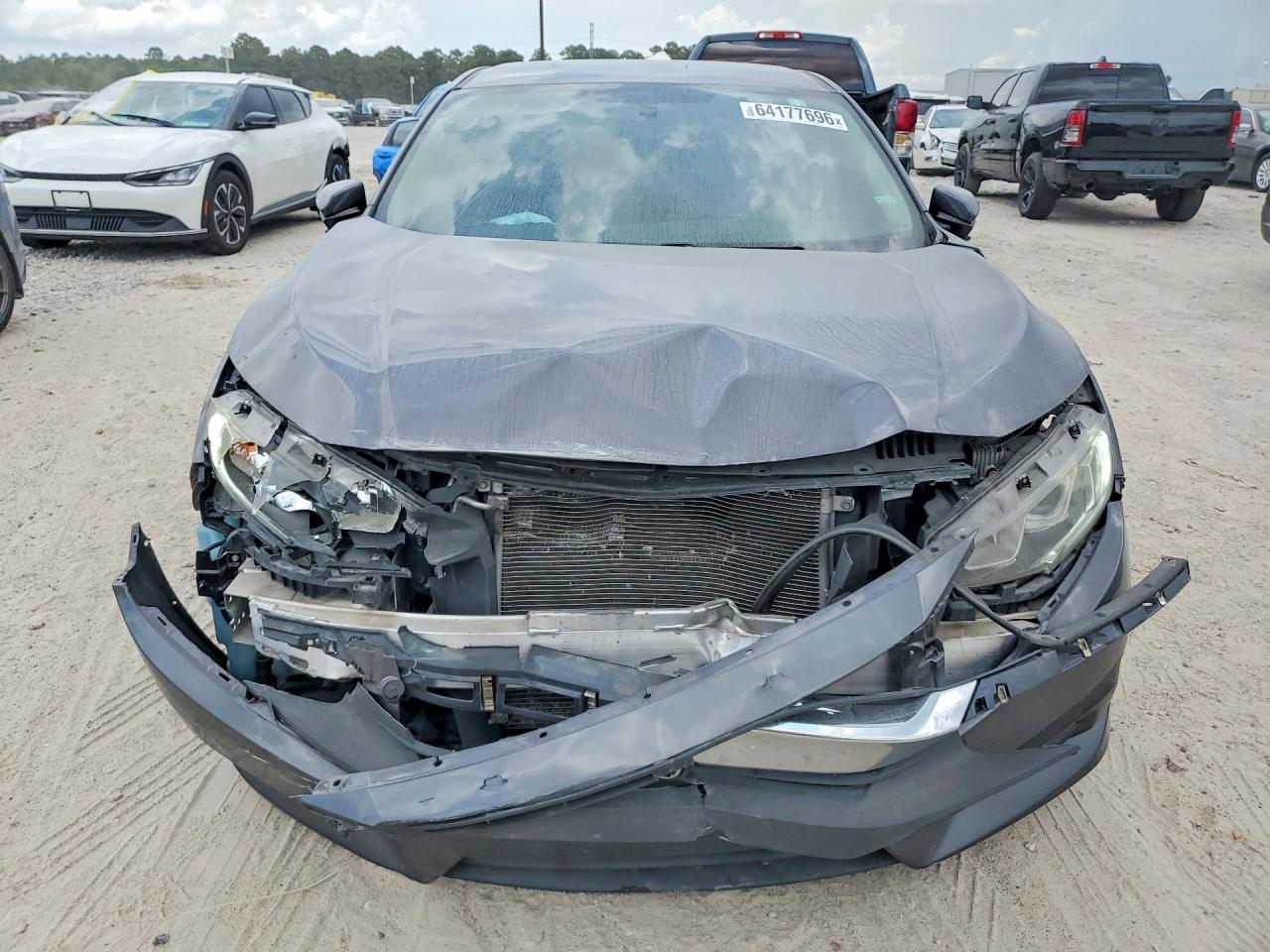 2018 Honda Civic Lx Gray vin: 19XFC2F57JE019749