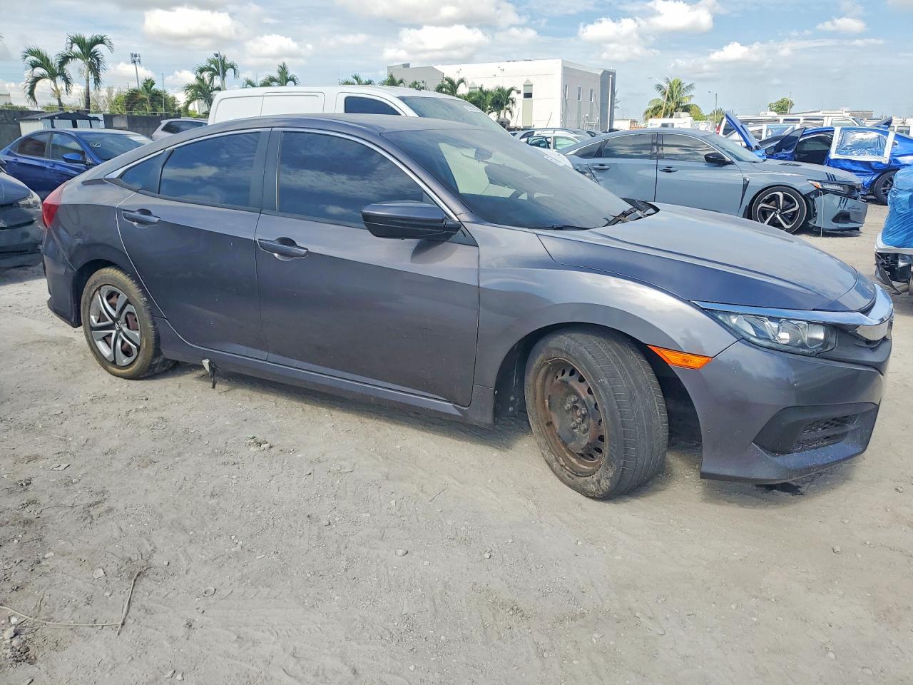 2016 Honda Civic Lx Gray vin: 19XFC2F58GE022491