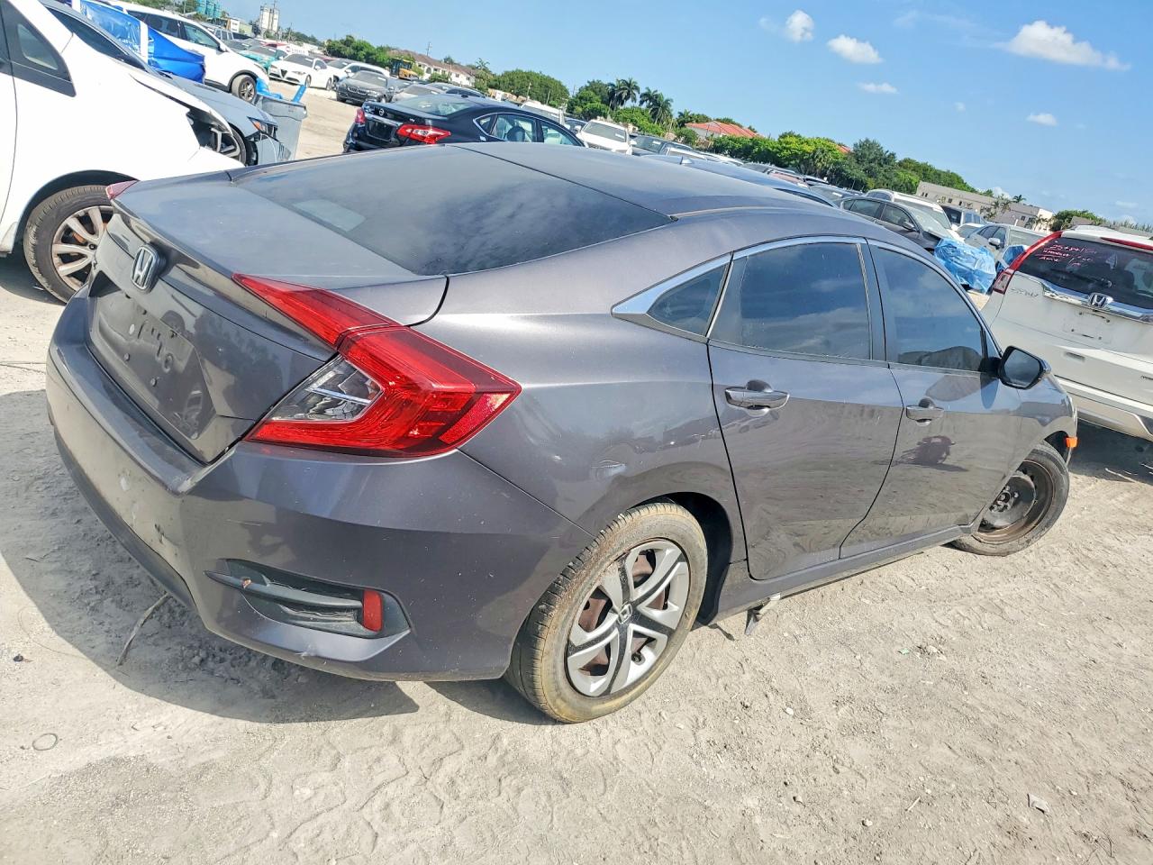 2016 Honda Civic Lx Gray vin: 19XFC2F58GE022491