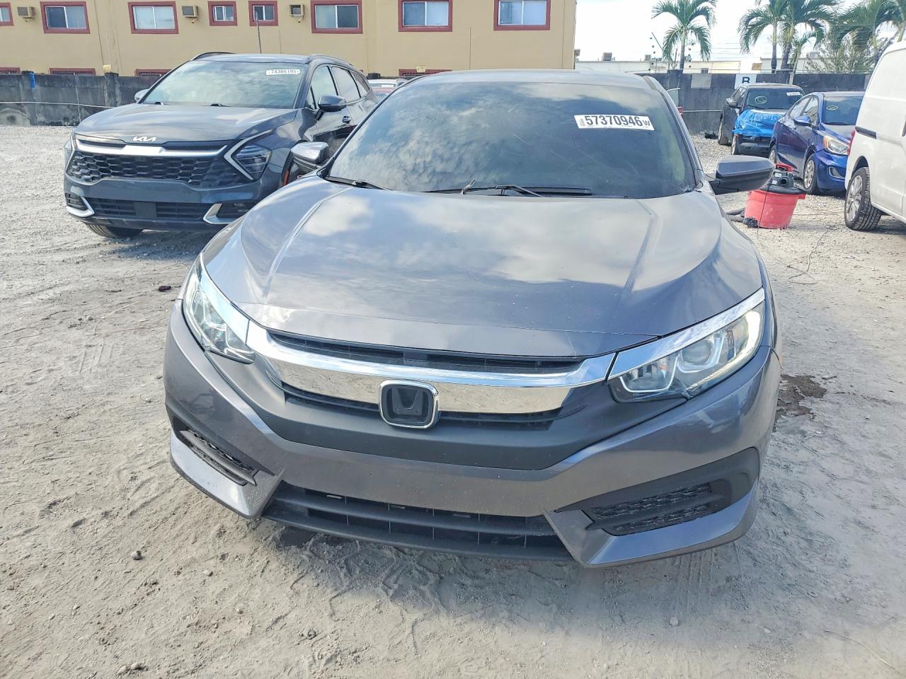 2016 Honda Civic Lx Gray vin: 19XFC2F58GE022491
