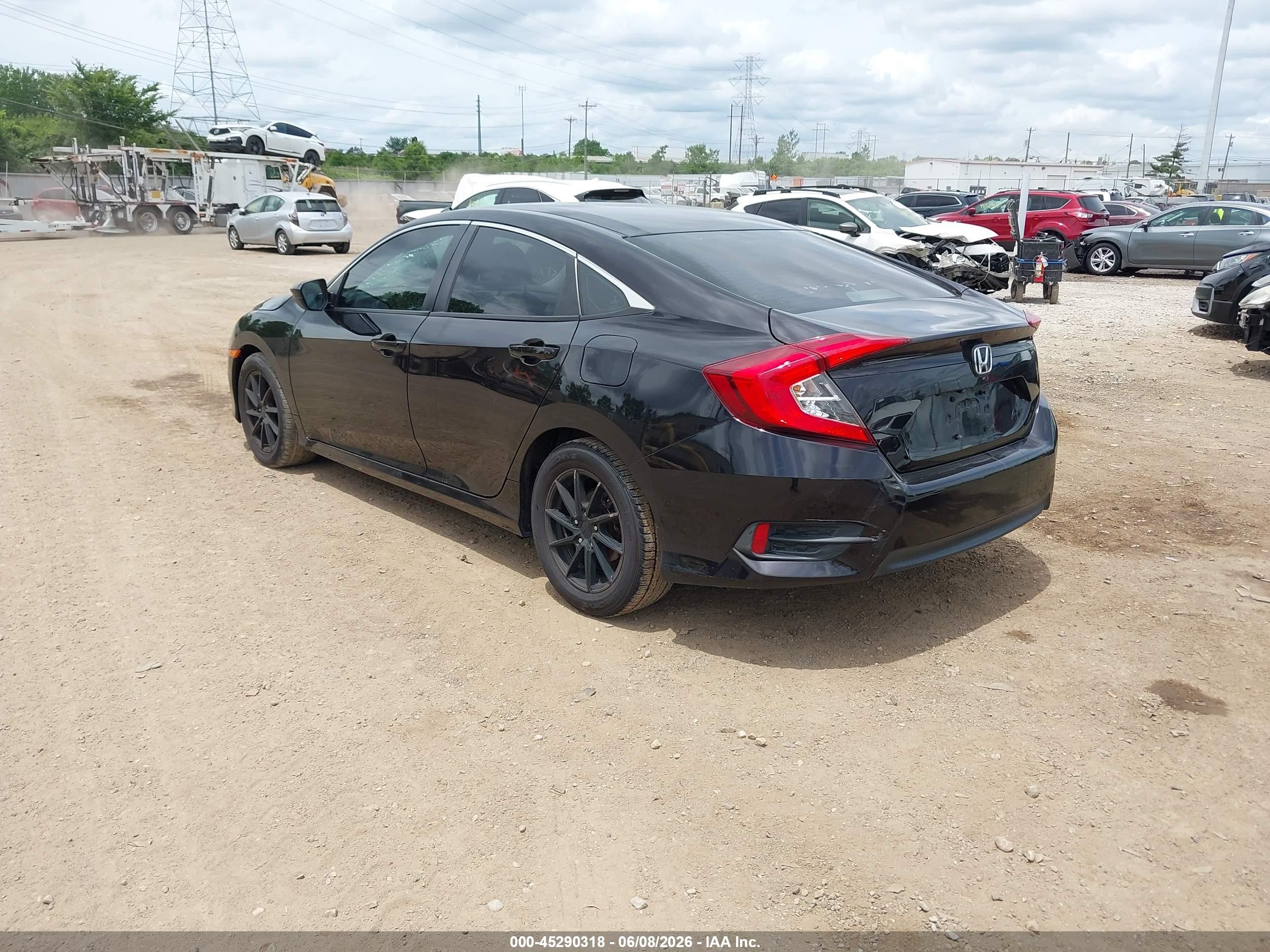 2016 Honda Civic Lx Black vin: 19XFC2F58GE092217