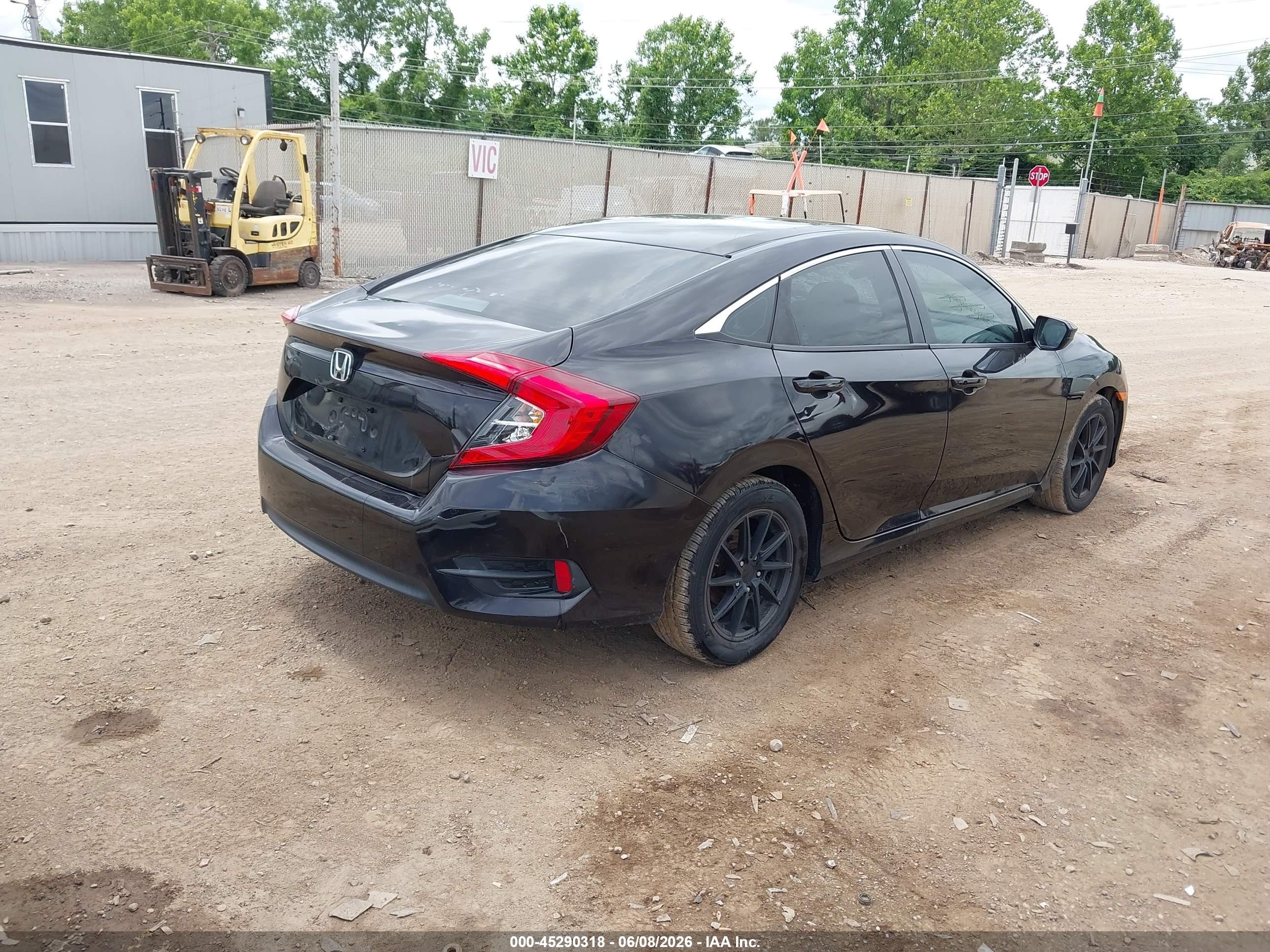 2016 Honda Civic Lx Black vin: 19XFC2F58GE092217