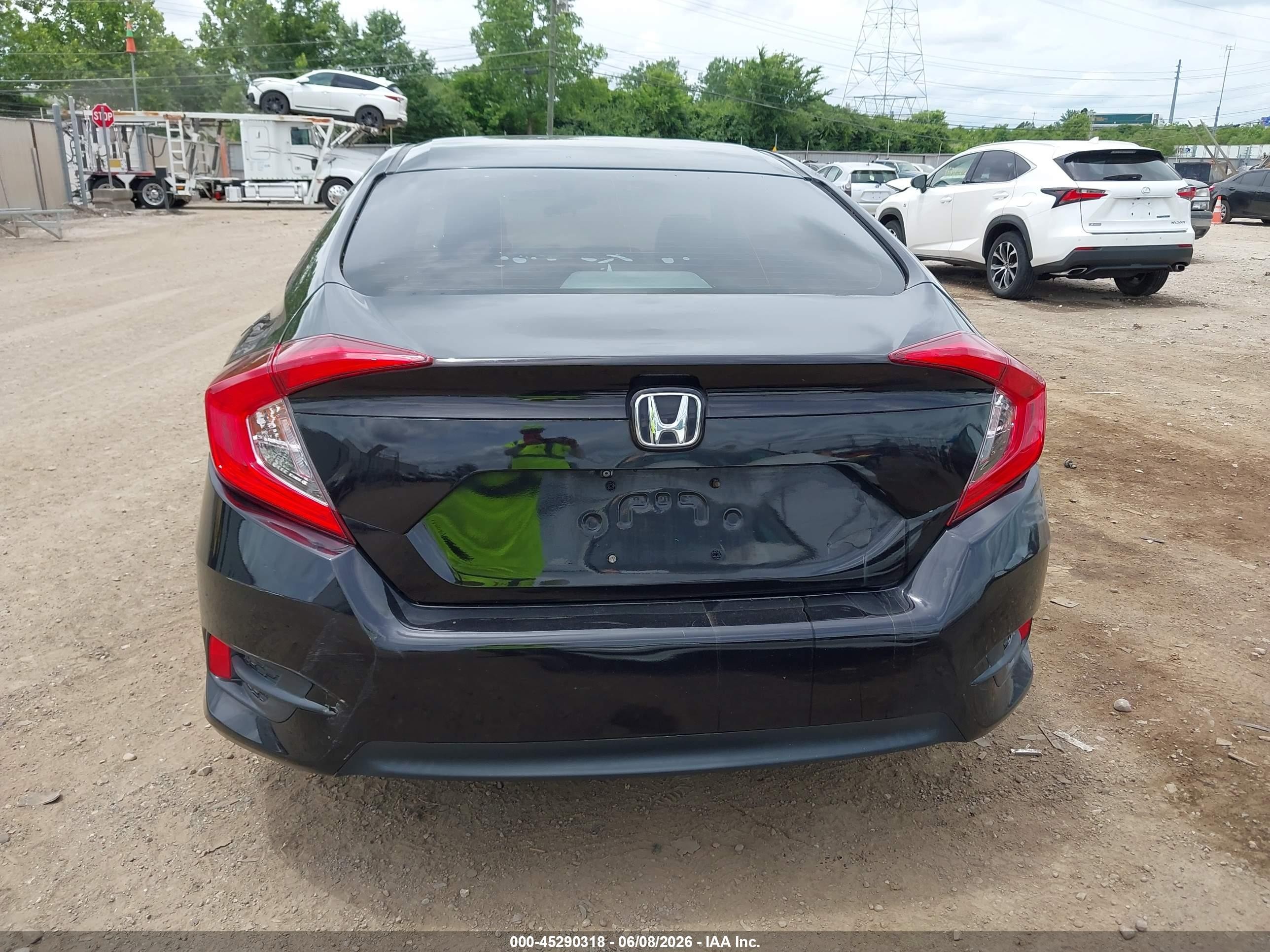 2016 Honda Civic Lx Black vin: 19XFC2F58GE092217