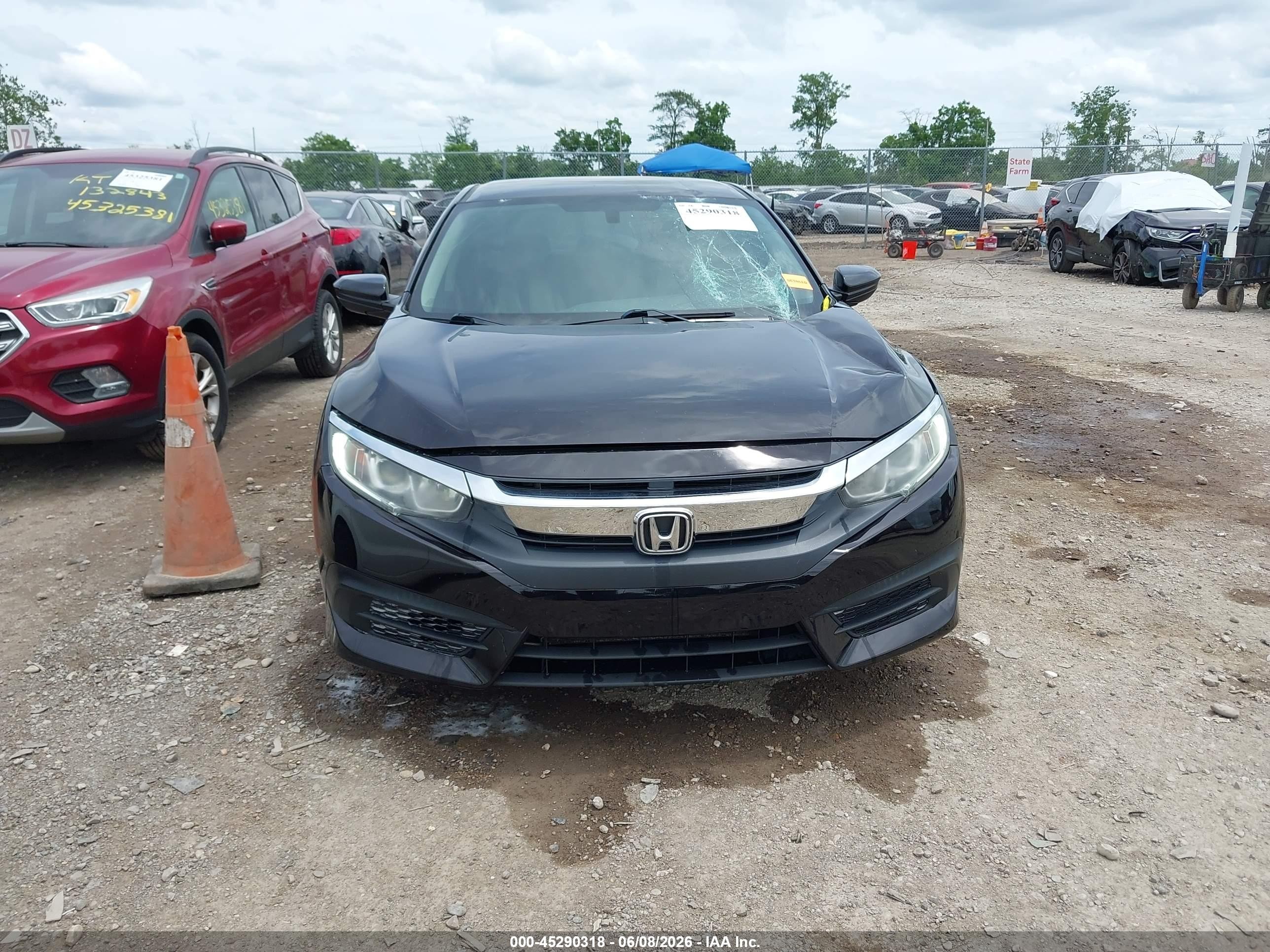 2016 Honda Civic Lx Black vin: 19XFC2F58GE092217